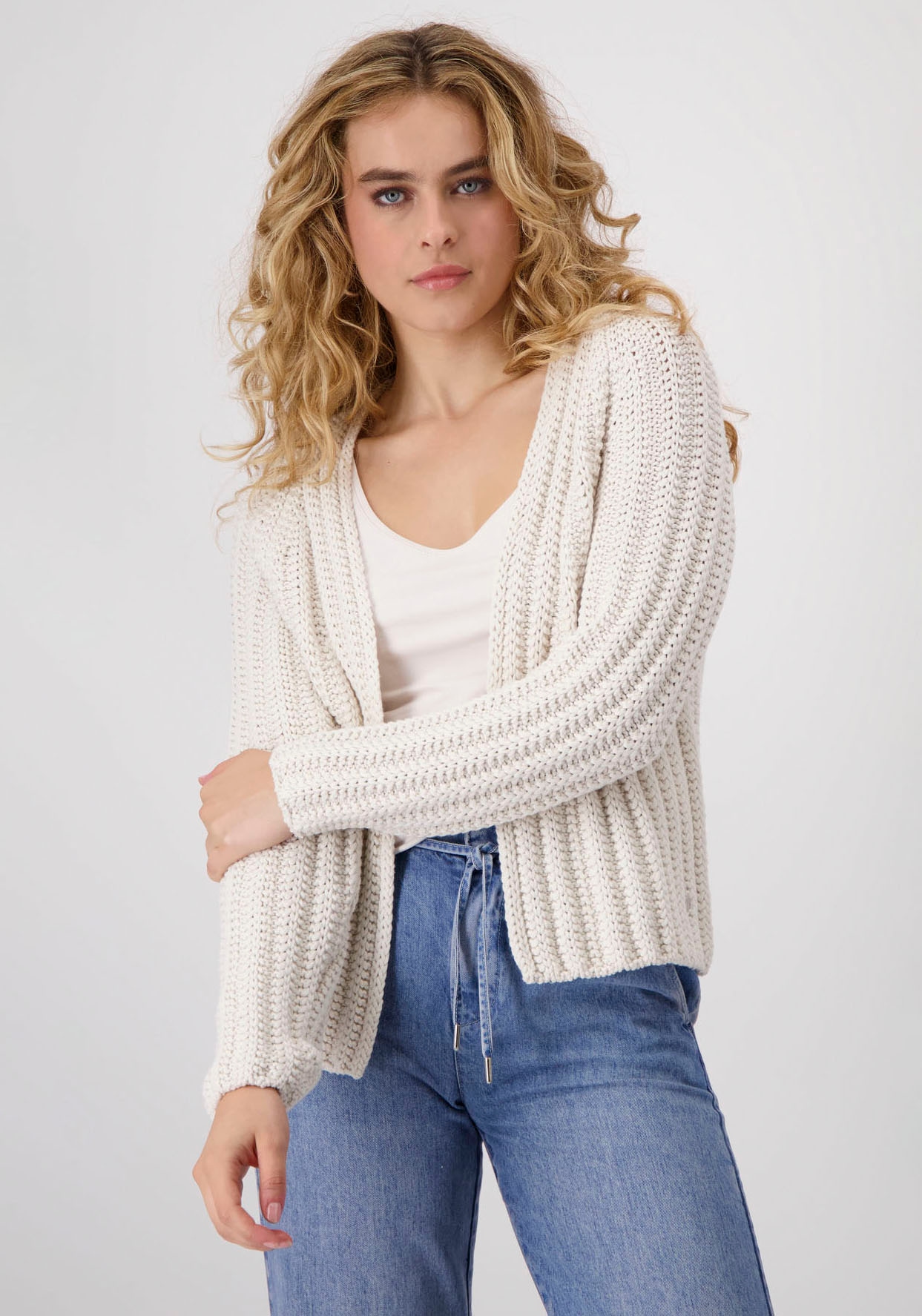 Monari Megztinis »Jacke Stricküberwurf« be Kn...