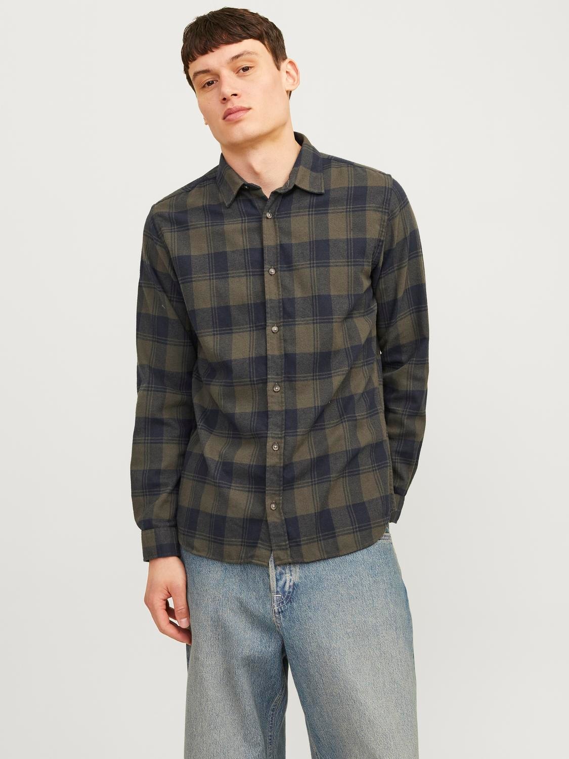 Jack & Jones Langarmhemd "JJJOSHUA FALL BUFFALO SHIRT LS" günstig online kaufen