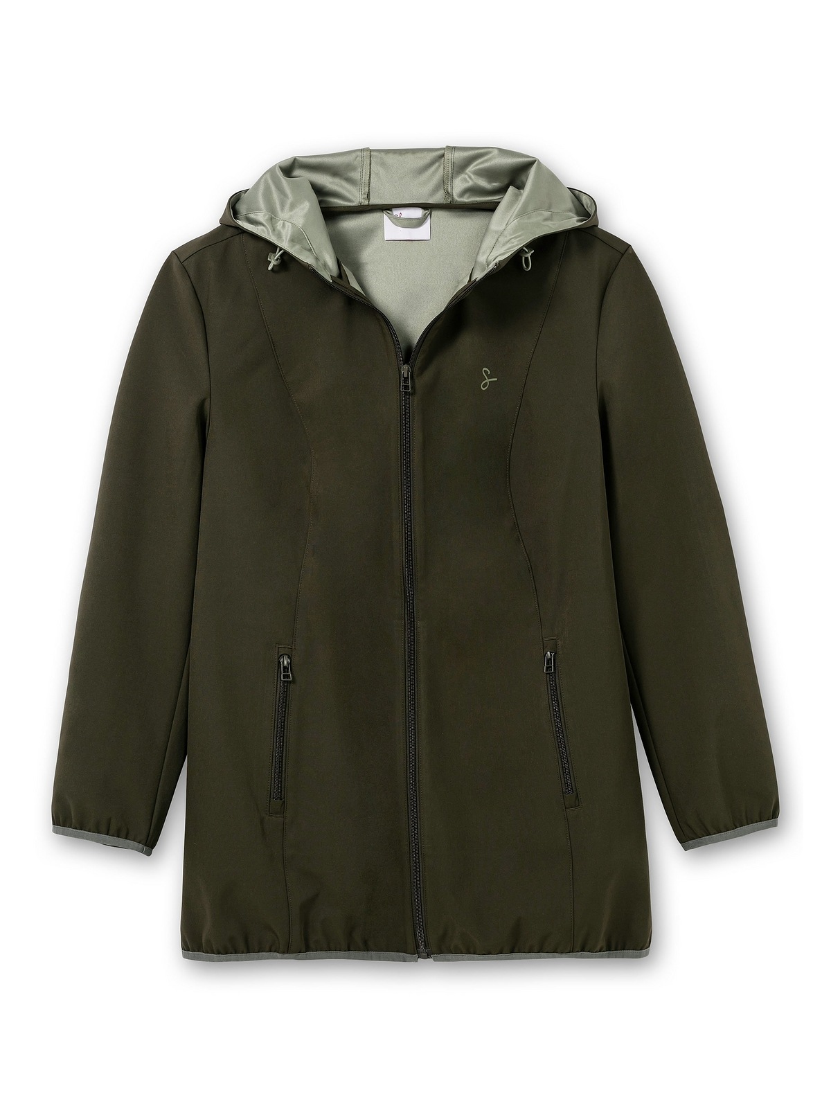 Sheego Softshelljacke »Große Größen«, mit Kapuze, mit Kapuze und Kontrastdetails
