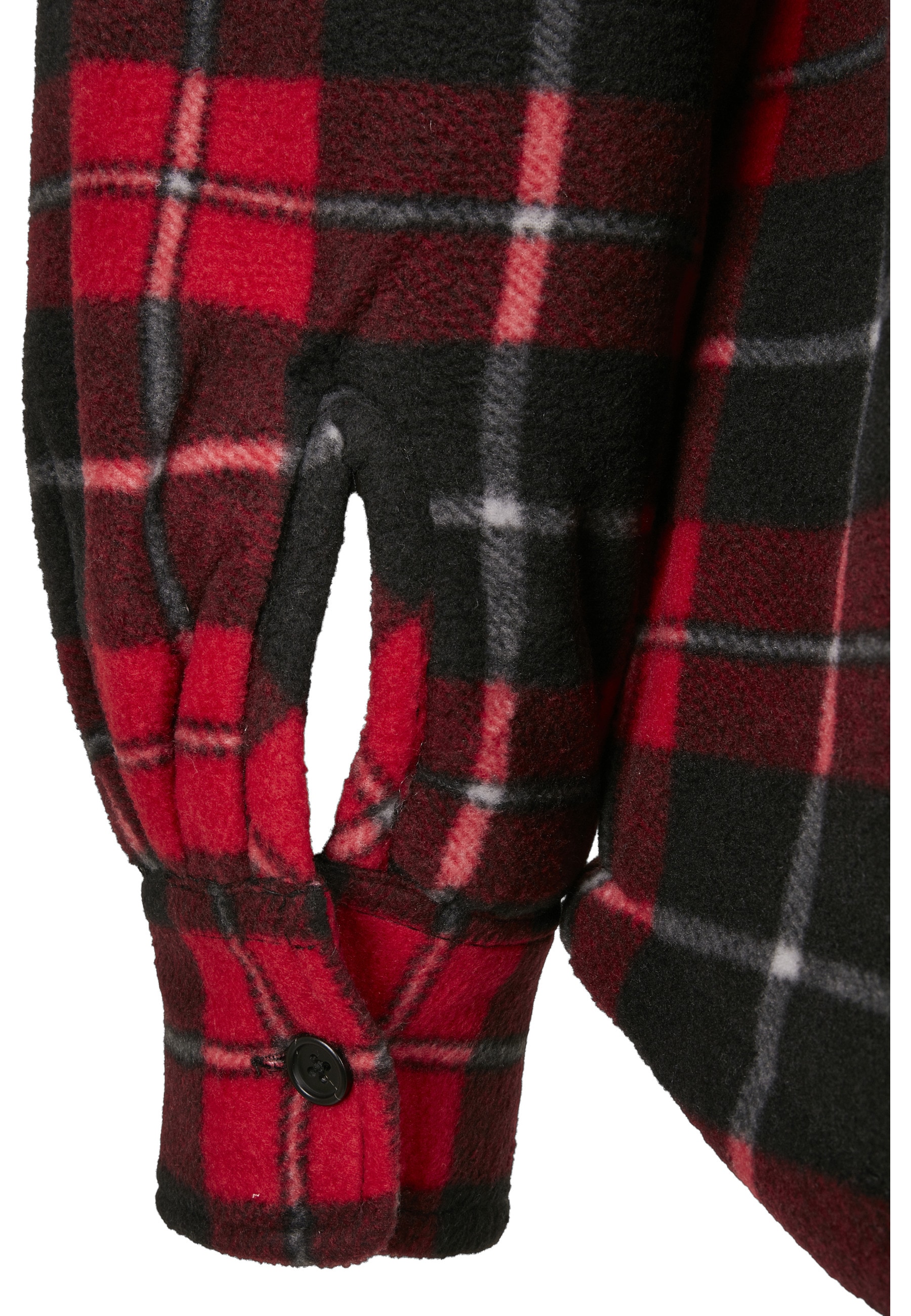 URBAN CLASSICS Langmantel »Urban Classics Herren Plaid Teddy Lined Shirt Jacket«