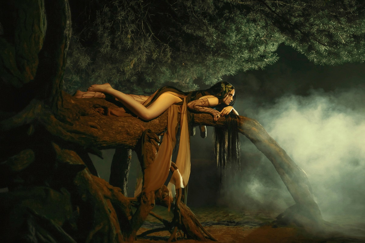 Papermoon "Frau in Höhle"