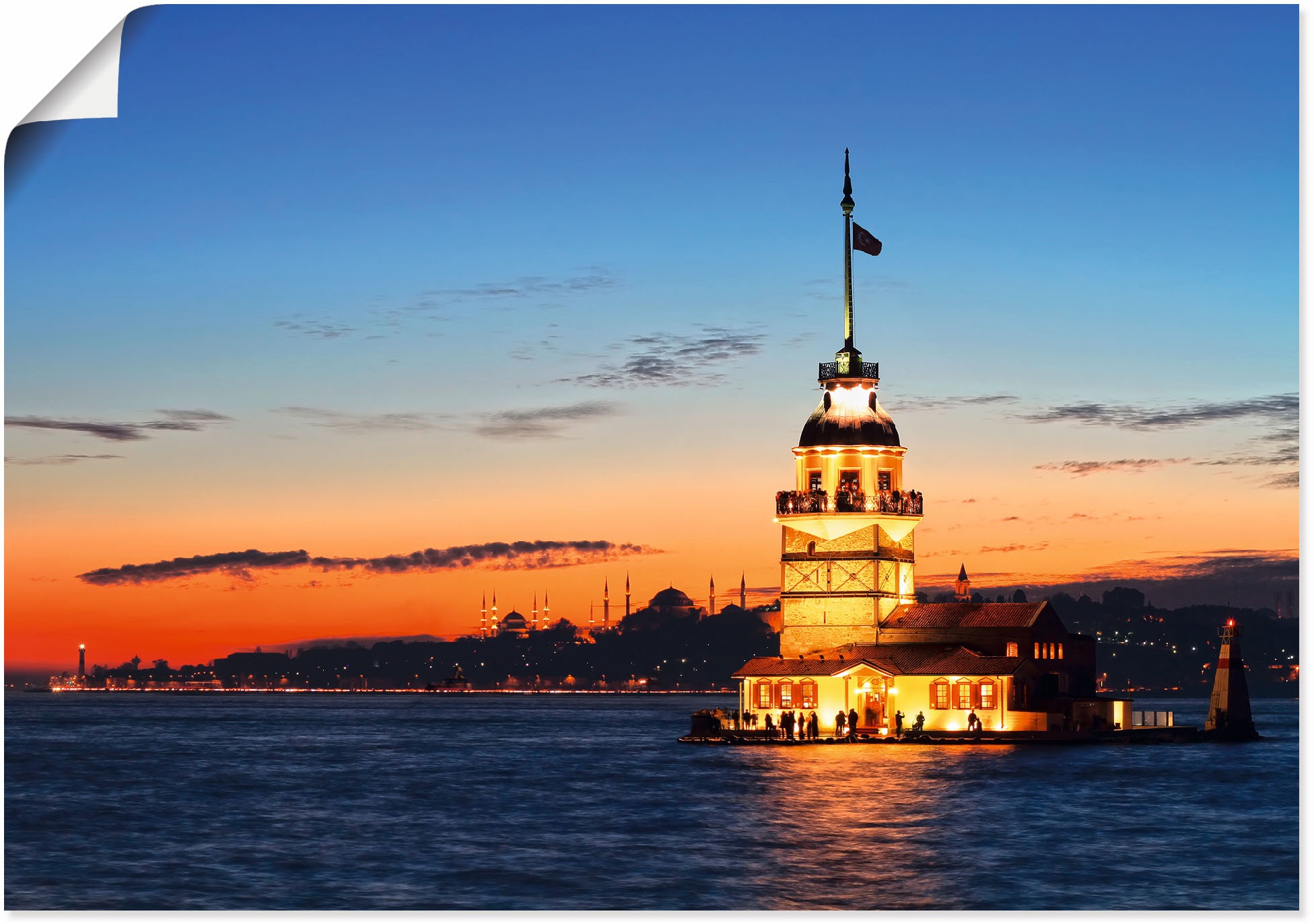 Artland Wandbild »Istanbul Leanderturm«, Gebäude, (1 St.), als Leinwandbild, Poster, Wandaufkleber in verschied. Größen