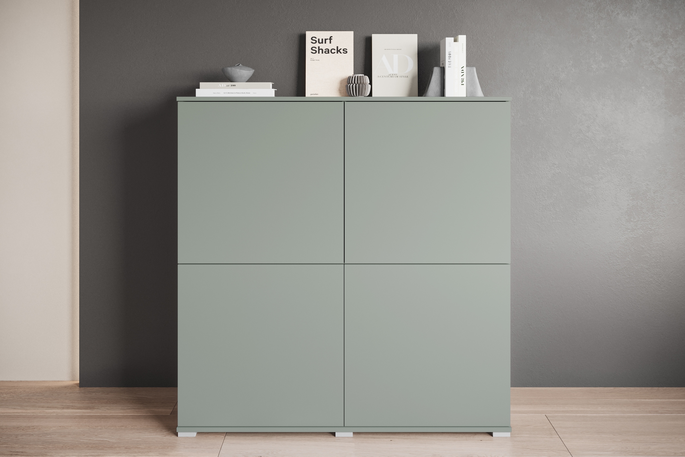 INOSIGN Highboard "Kenia, moderne grifflose Hochkommode mit 4 Türen, Breite günstig online kaufen