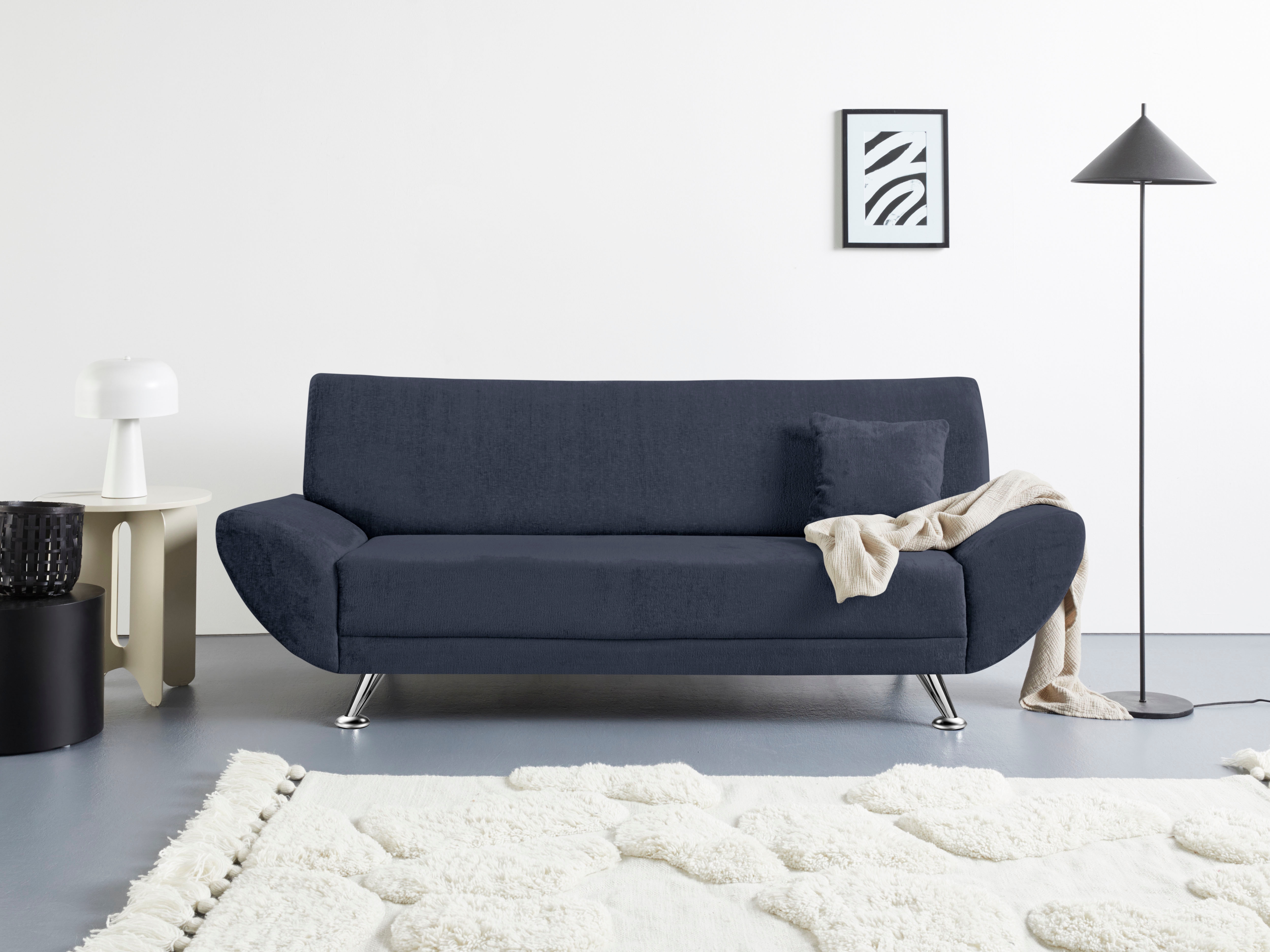 Home affaire 3-Sitzer "Saltare elegant & komfortabel, toller Designfuß, bequem, Breite 205cm"