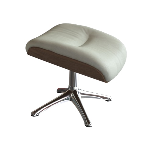 Flexlux Clement Leather Footstool Warm White