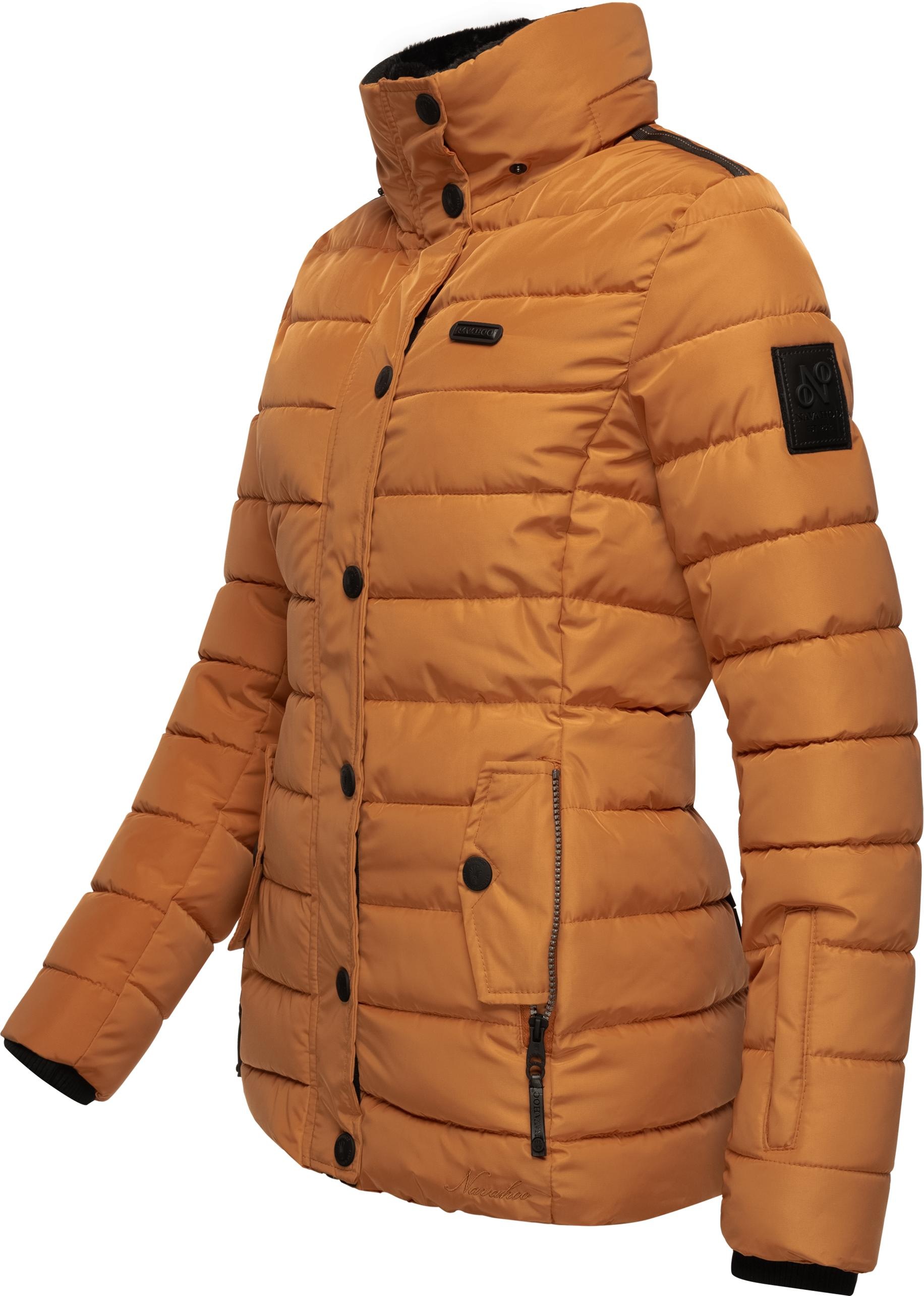 Navahoo Steppjacke »Milianaa«, mit Kapuze, Edle Winterjacke mit weicher Kunstfell-Kapuze