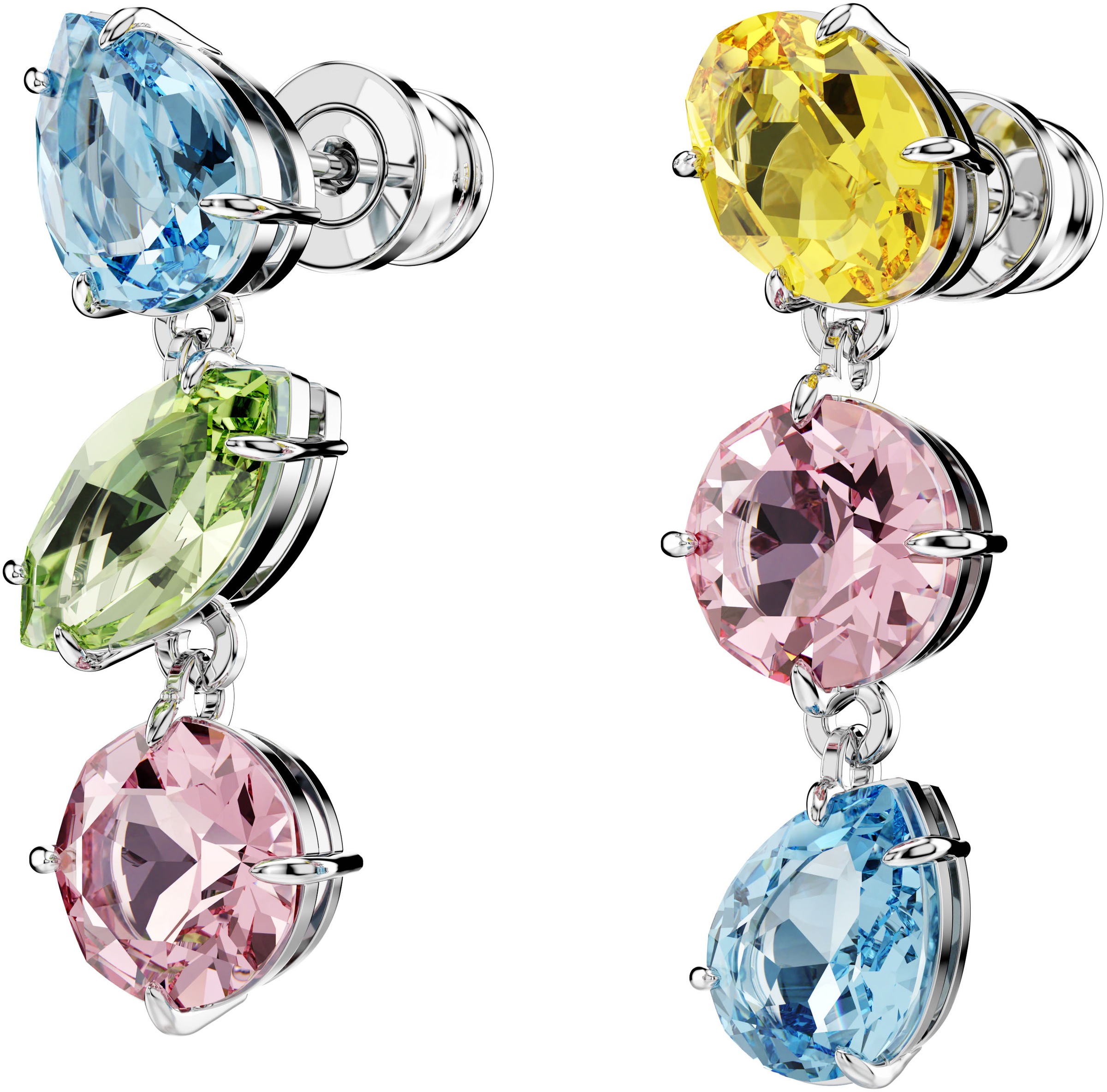 Swarovski Paar Ohrstecker »Schmuck Geschenk Gema Drop-Ohrhänger, Asymmetrisches Design, 5692406«, mit Swarovski® Kristall