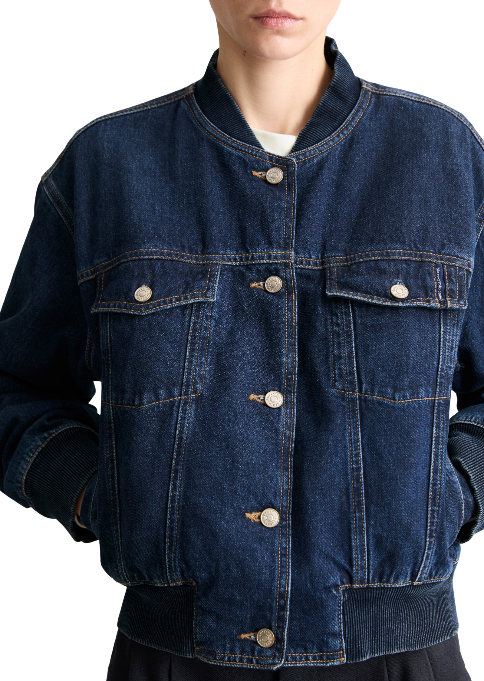 Marc O'Polo DENIM Jeansjacke »aus Rigid Denim« ohne Kapuze