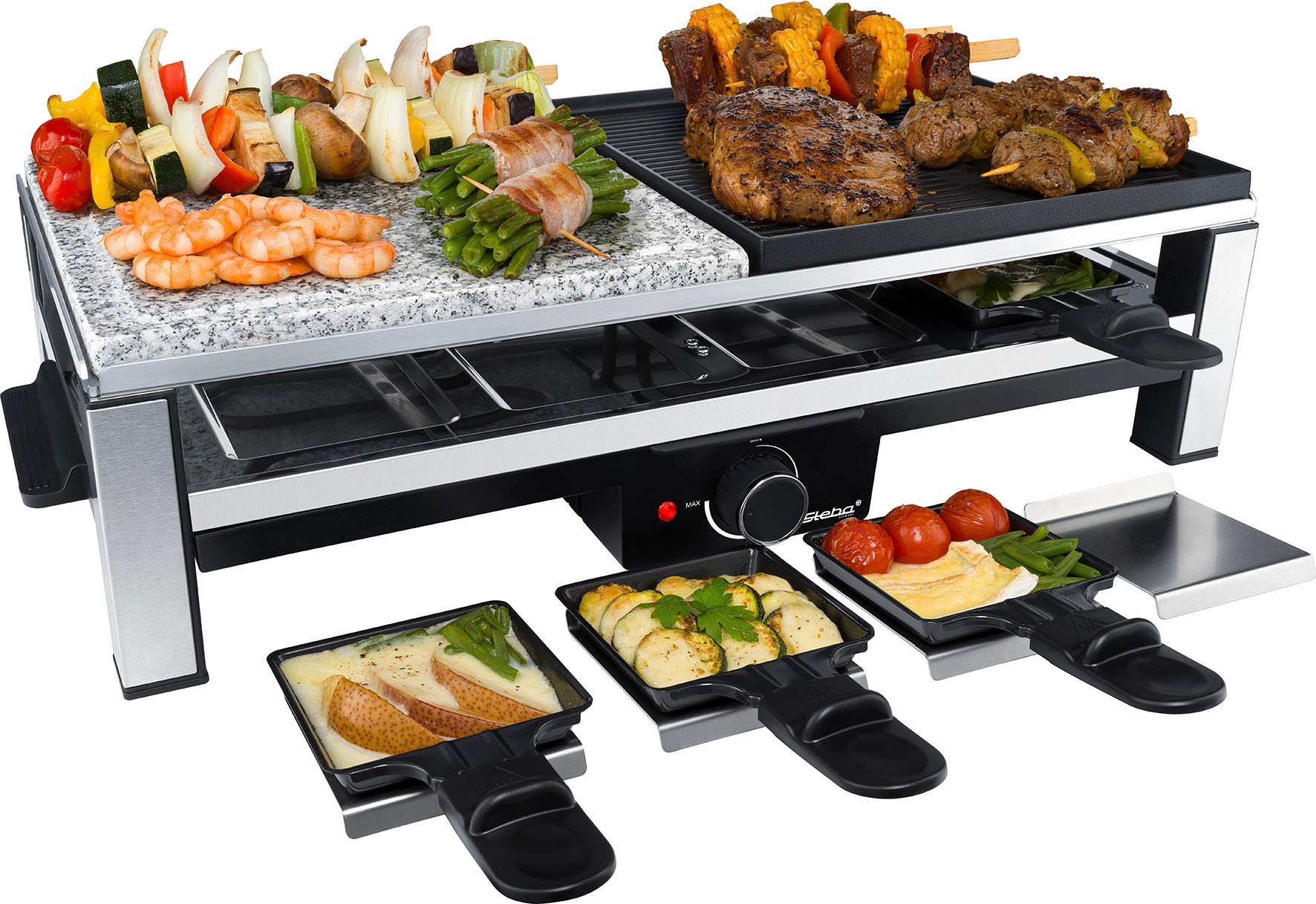 Steba Raclette "RC 108" 8 Stk. Raclettepfännchen 2.000 W günstig online kaufen