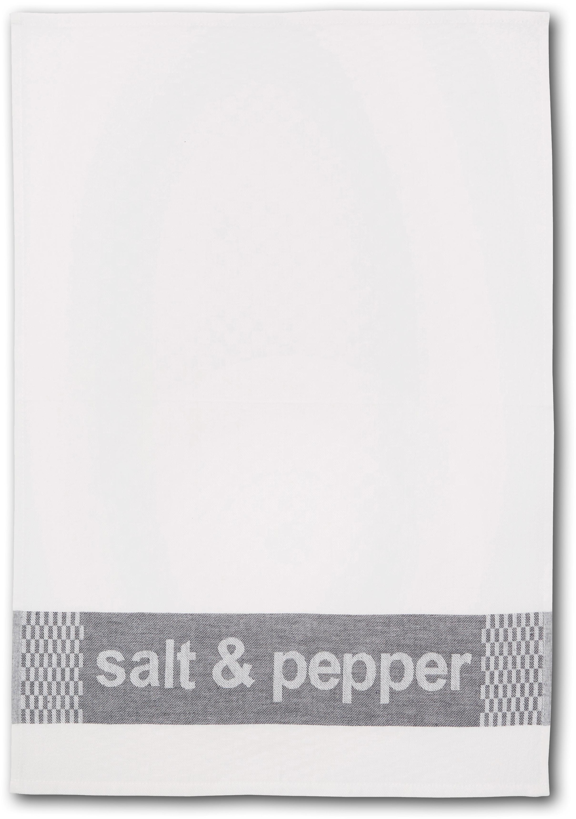 Dyckhoff Geschirrtuch »salt & pepper«, (Set, 6 tlg.), mit drei verschiedenen Motiven