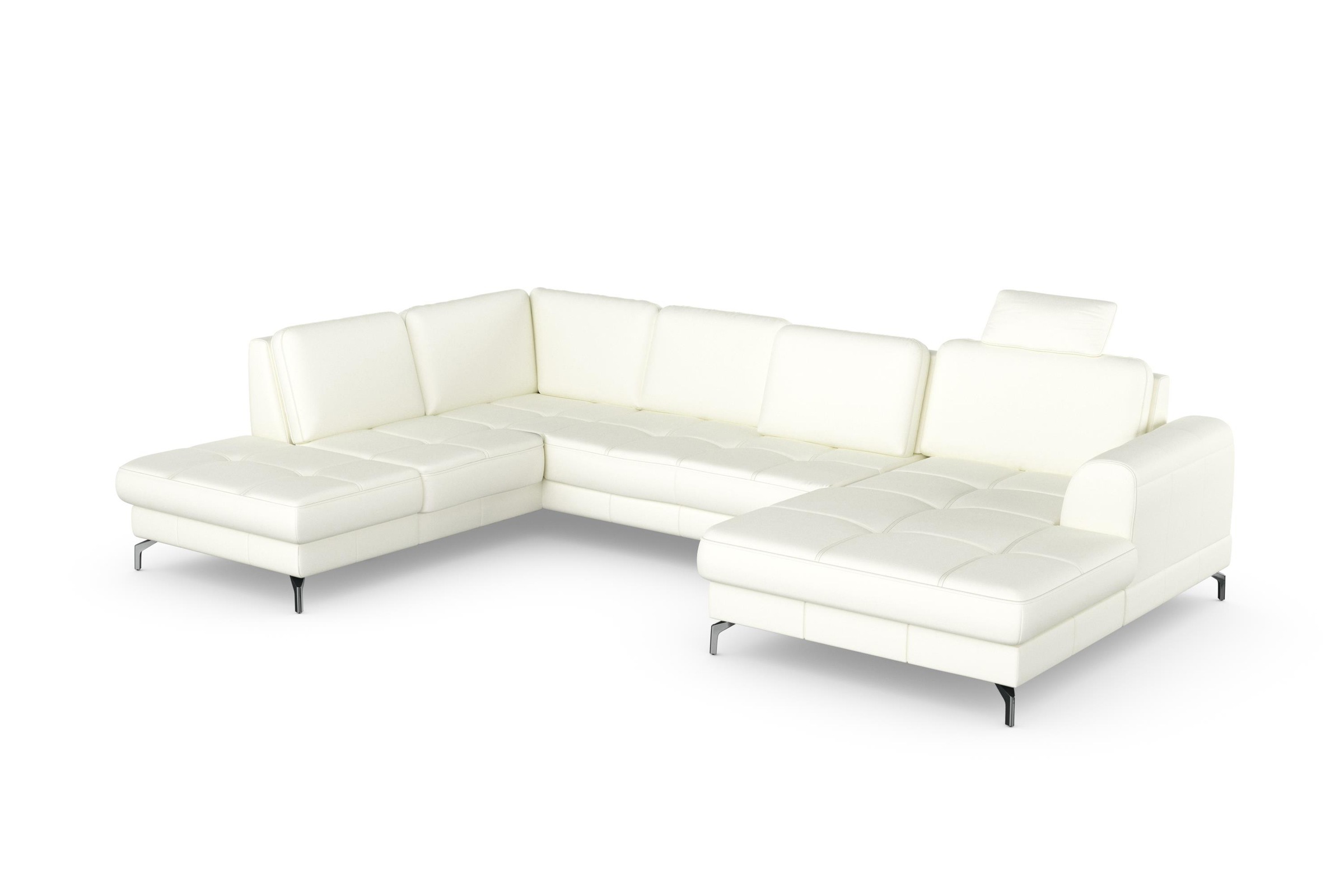 sit&more Wohnlandschaft »Bendigo U-Form«, inklusive Sitztiefenverstellung, Bodenfreiheit 12 cm, in 2 Fußfarben