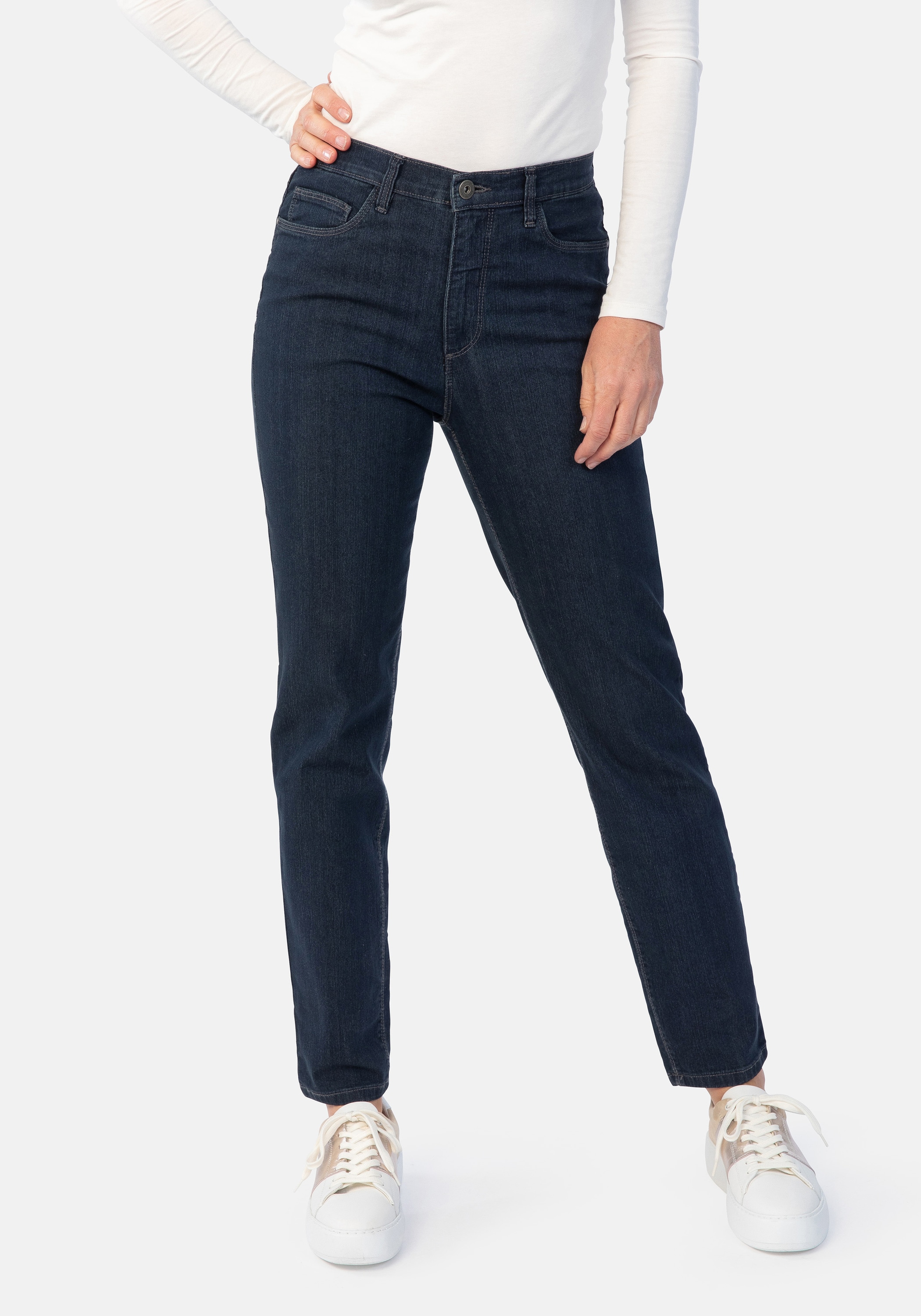 STOOKER WOMEN 5-Pocket-Jeans "Nizza Denim Tapered Fit Jeans" Tapered Fit Ca günstig online kaufen