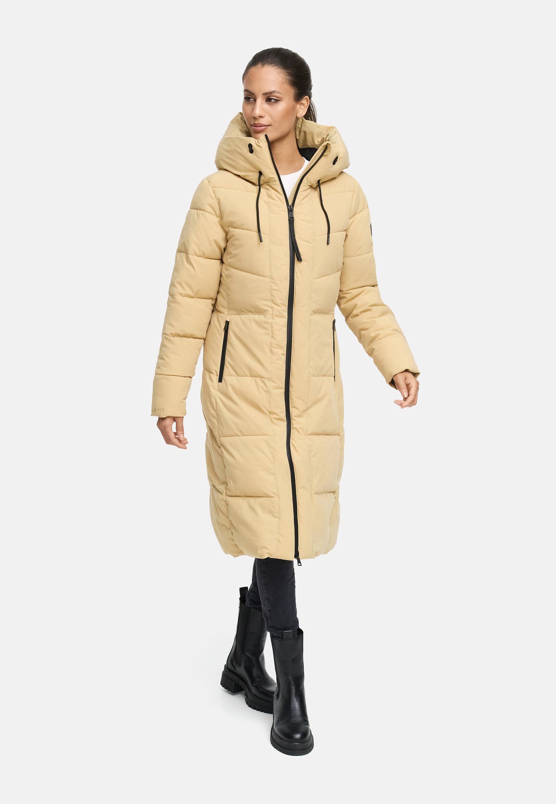 Navahoo Steppmantel »Schokokuss XIV«, Warmer Damen gesteppter Wintermantel mit Kapuze