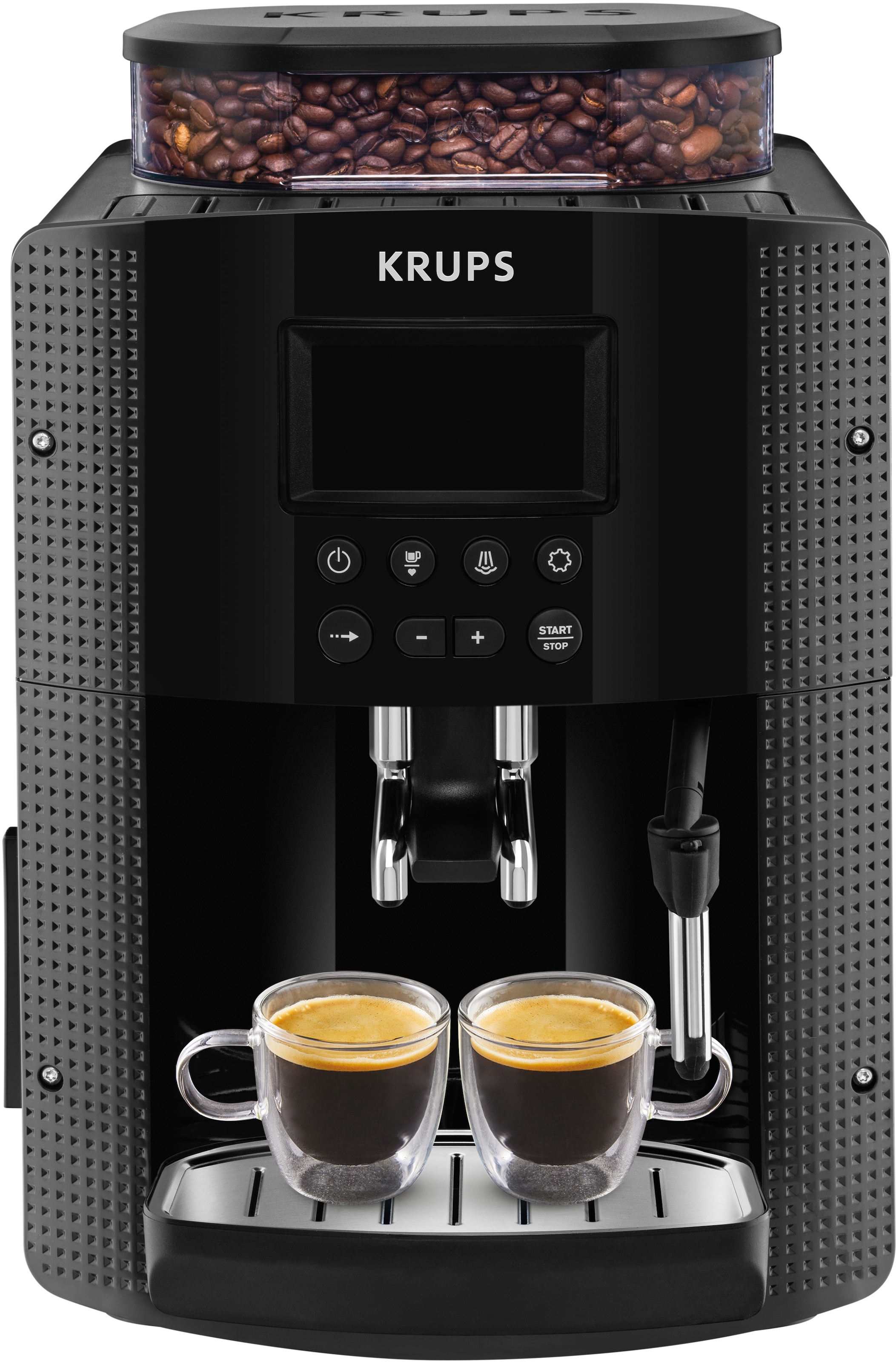 Krups Kaffeevollautomat »EA8150«, Arabica Display, | BAUR Speichermodus, LCD-Display, Cappuccino für Dampfdüse