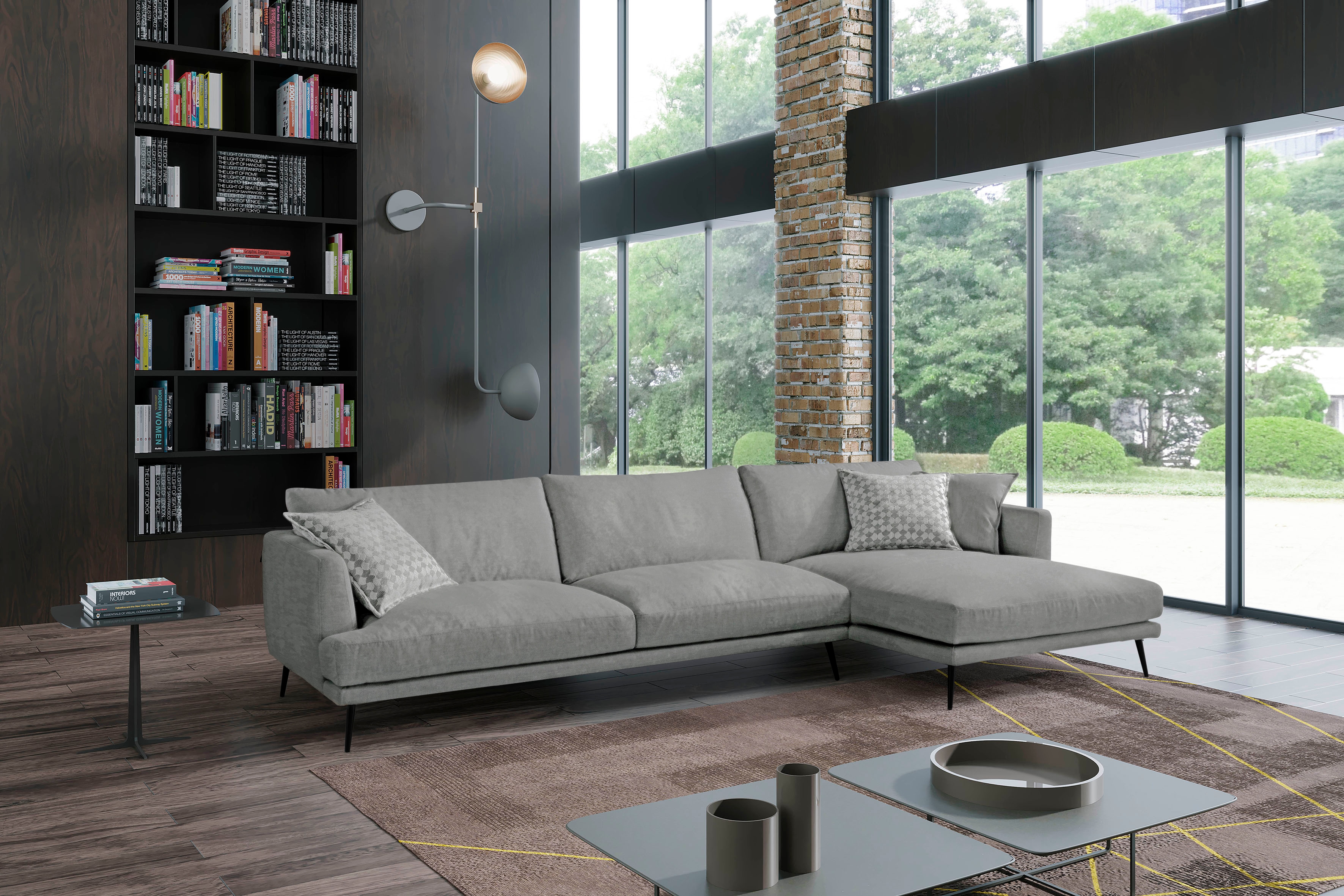 Egoitaliano Ecksofa "Sophia, Designsofa mit extrakomfortablem Sitzkomfort, Breite 274cm" mit Daunenfederung, L-Form