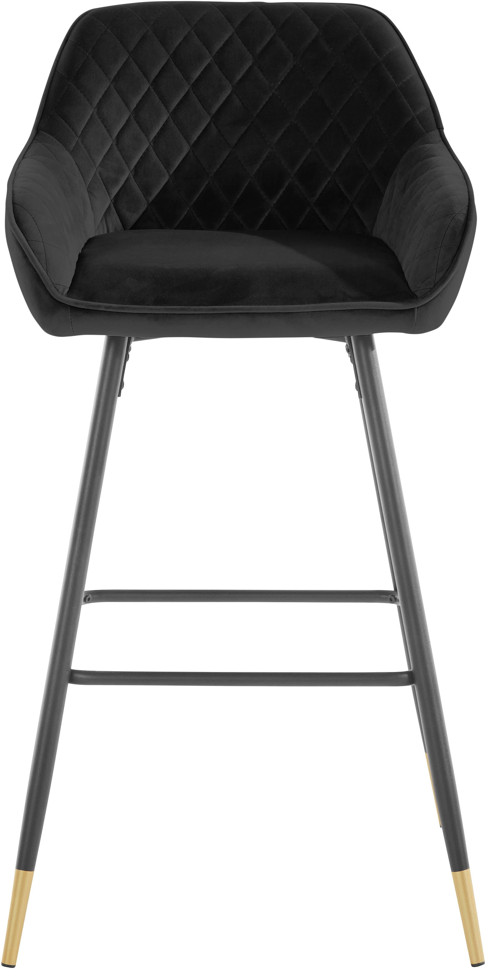 INOSIGN Barhocker »Bianca«, (1 St.), Bezug in Velourstoff, Sitzhöhe ca. 76 cm, maximale Belastbarkeit 120kg