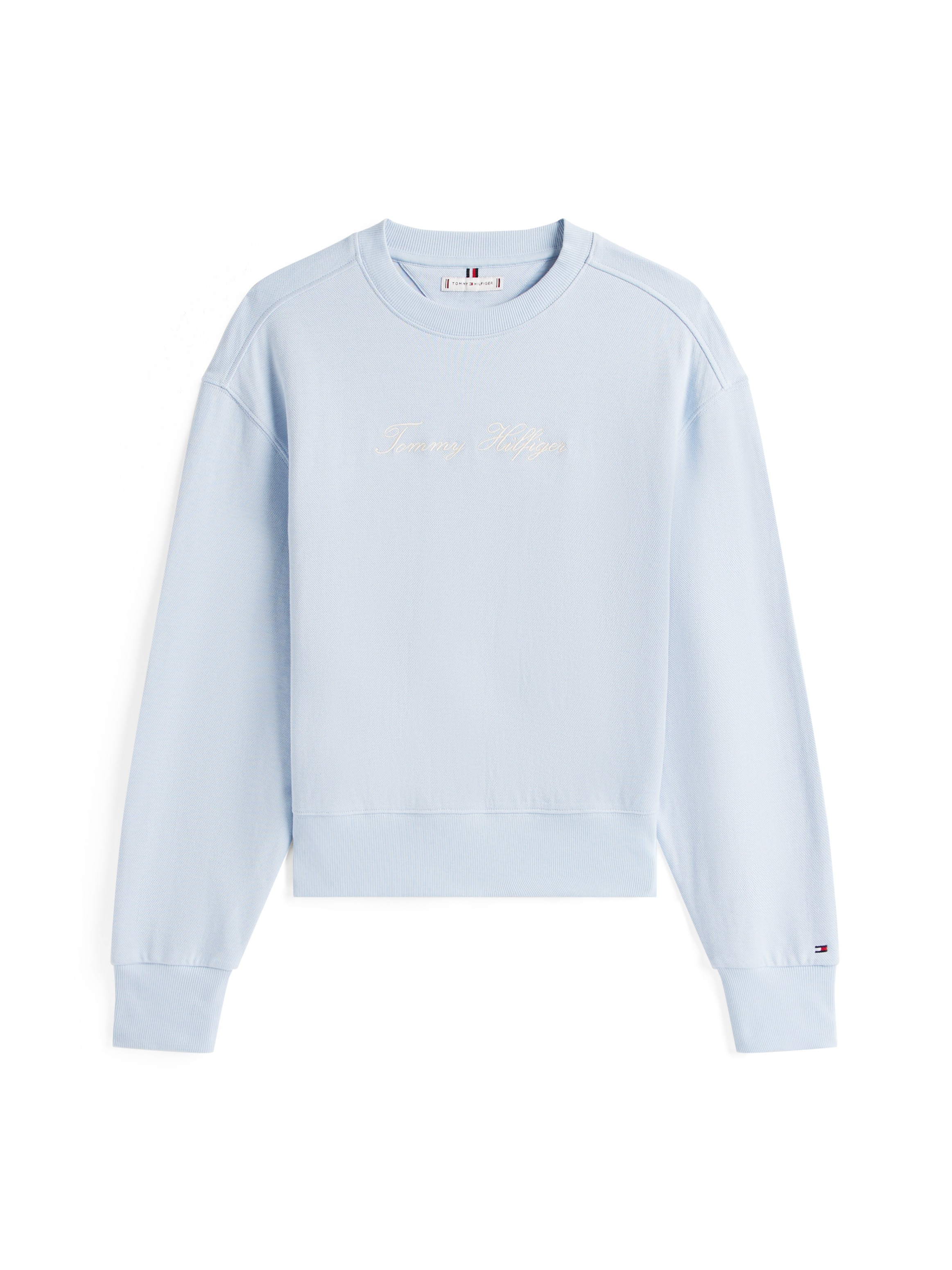 Thumbnail - Tommy Hilfiger Sweatshirt "SCRIPT REG PIQUE SWTSHRT" mit Tommy Hilfiger Script Logo-Schriftzug