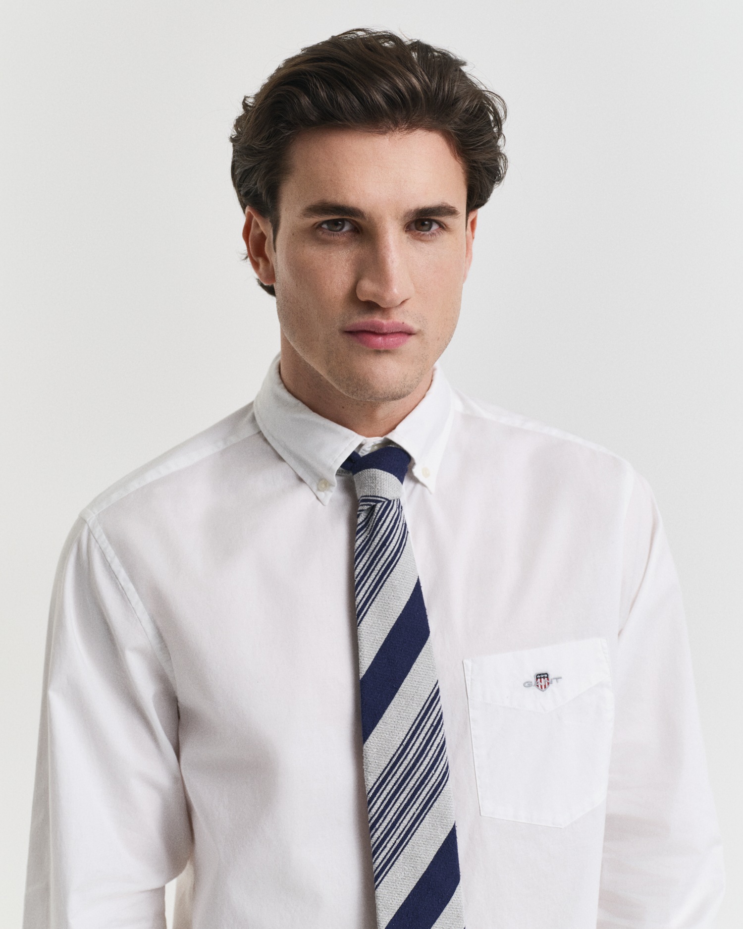 GANT Regular Oxford Shirt Herr, White, S 10