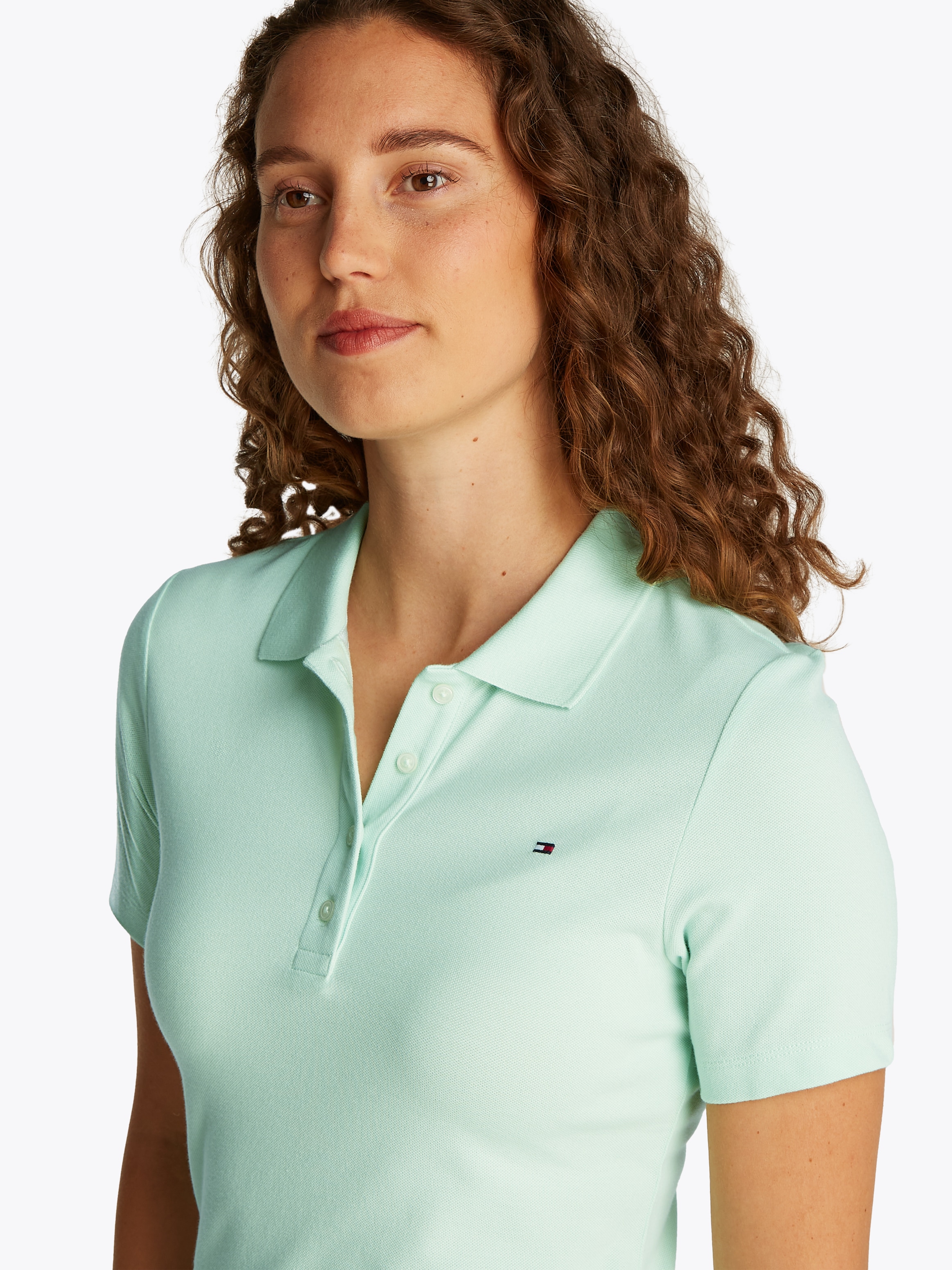 Tommy Hilfiger Poloshirt »1985 Slim Fit Pique Premium«, mit Logostickerei, mit Seitenschlitzen