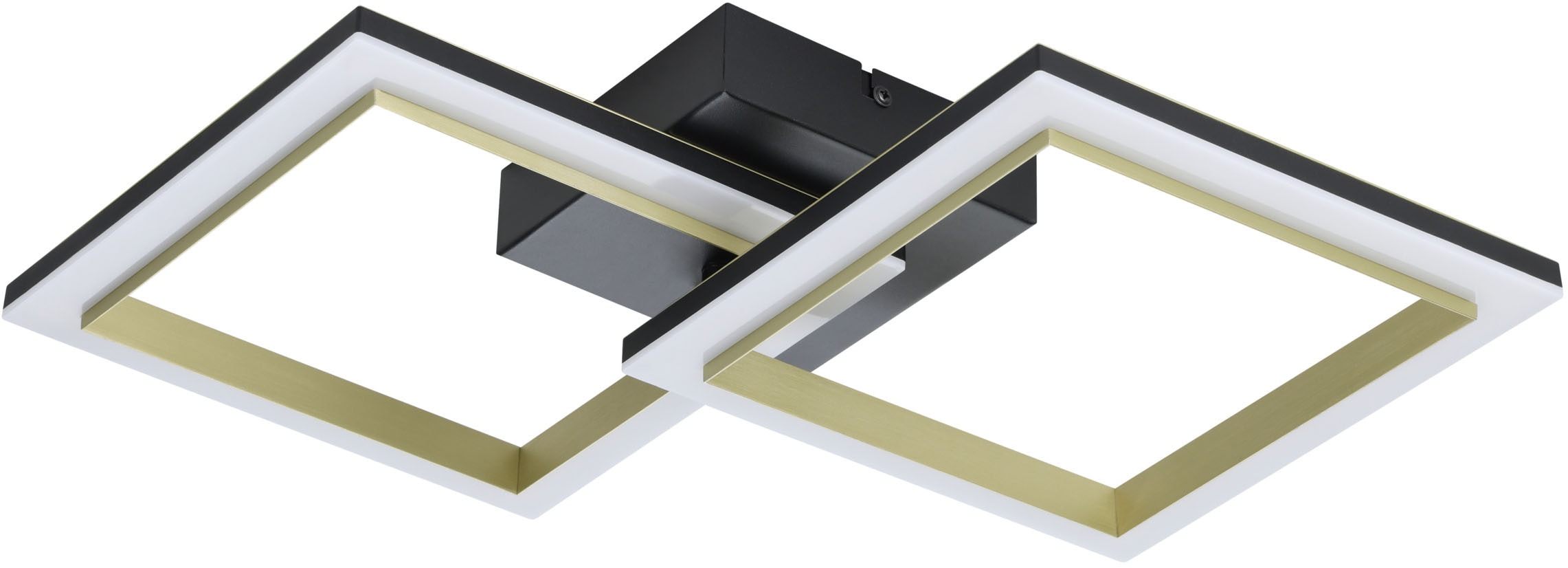 "EGLO LED Deckenleuchte ""CALLIERA Deckenlampe - Stahl, Kunststoff - LED - 18,4W - IP20"", gold (schwarz, messing), 1, H: 8,5cm, 1 Stk., Leuchten