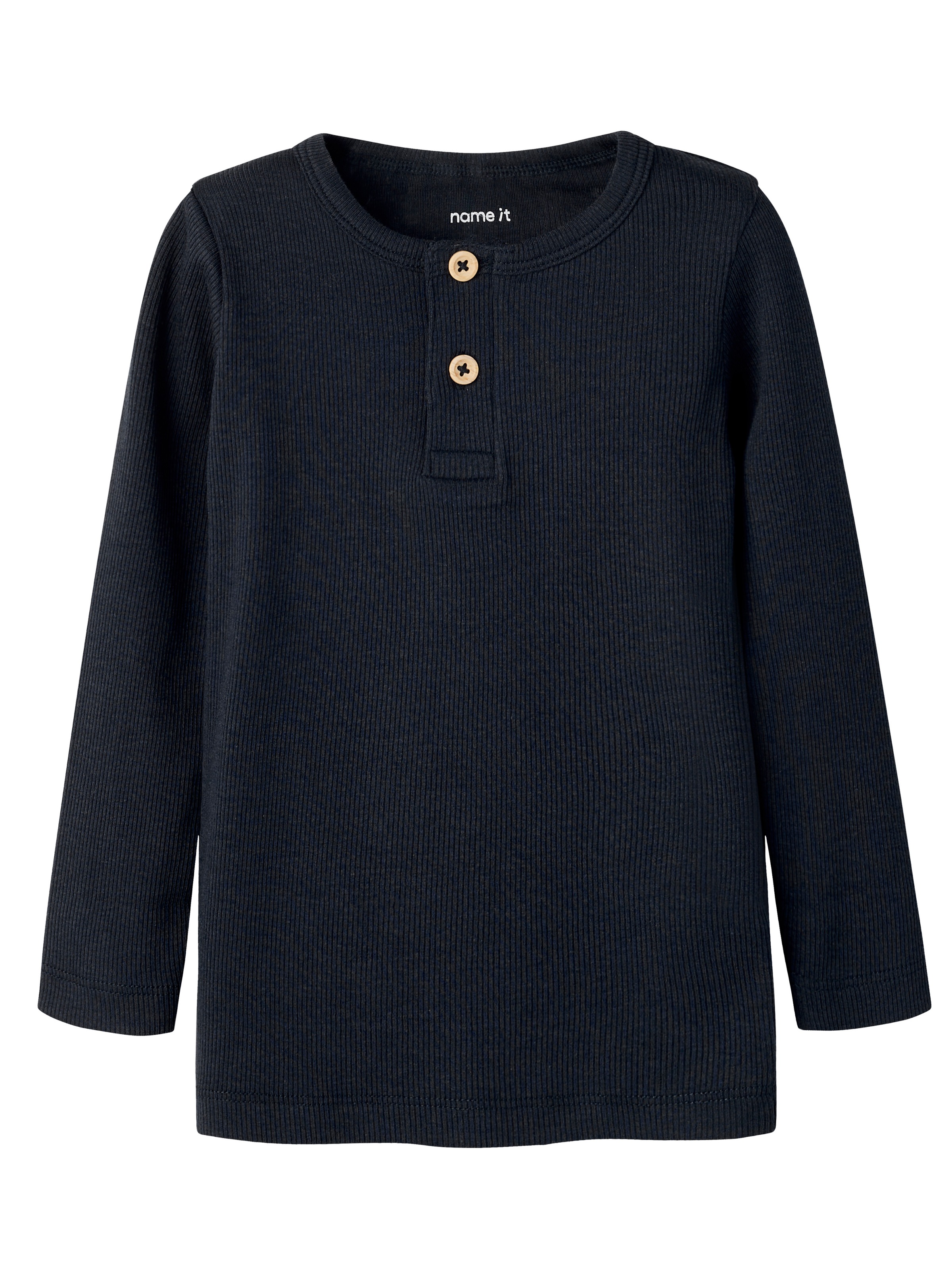 Name It Langarmshirt »NMMKAB LS TOP NOOS« Im Henley-Stil - mit kurzer Knopfleise, normal geschnitten