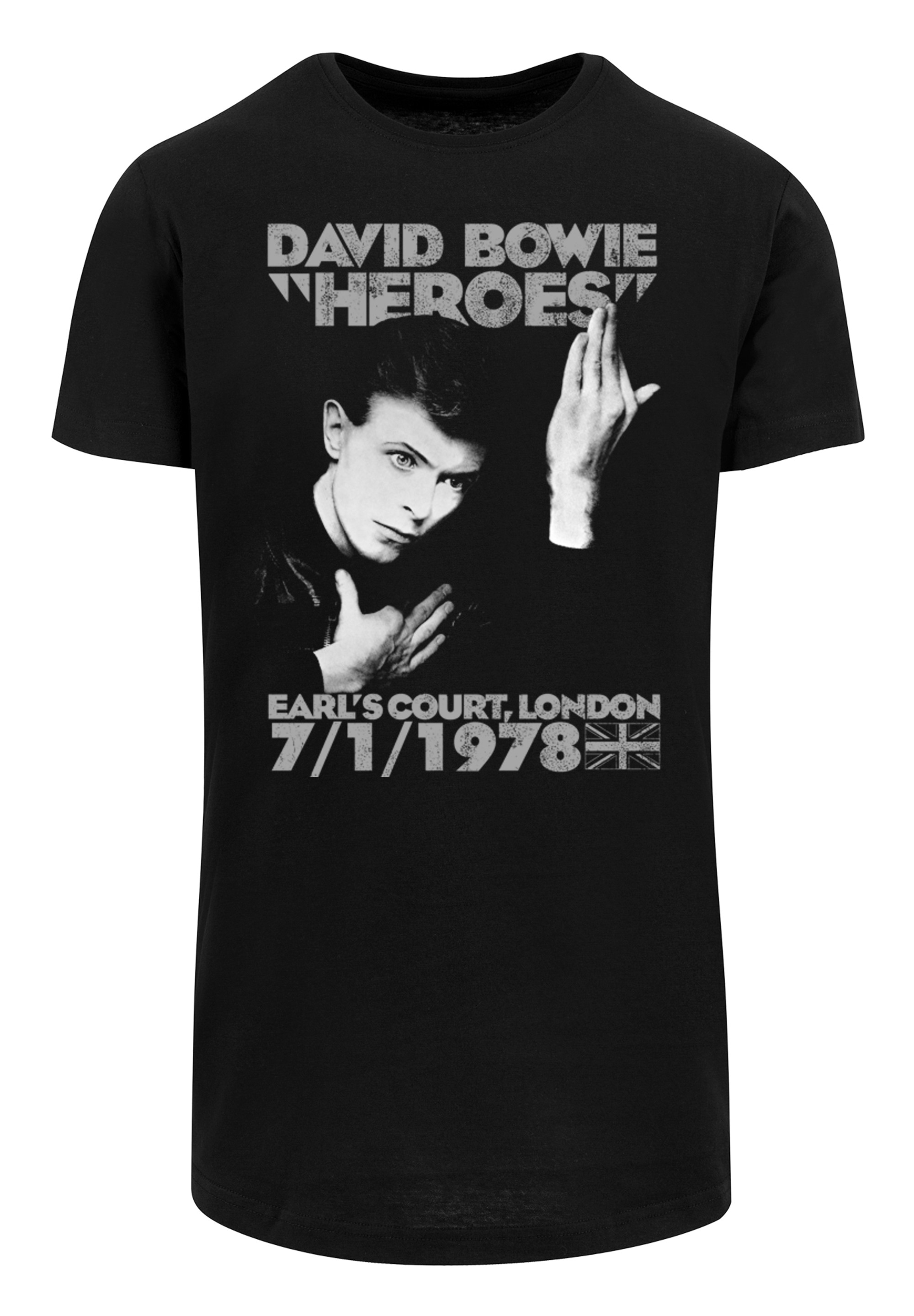 F4NT4STIC T-Shirt »David Bowie Earls Court Heroes«, Print