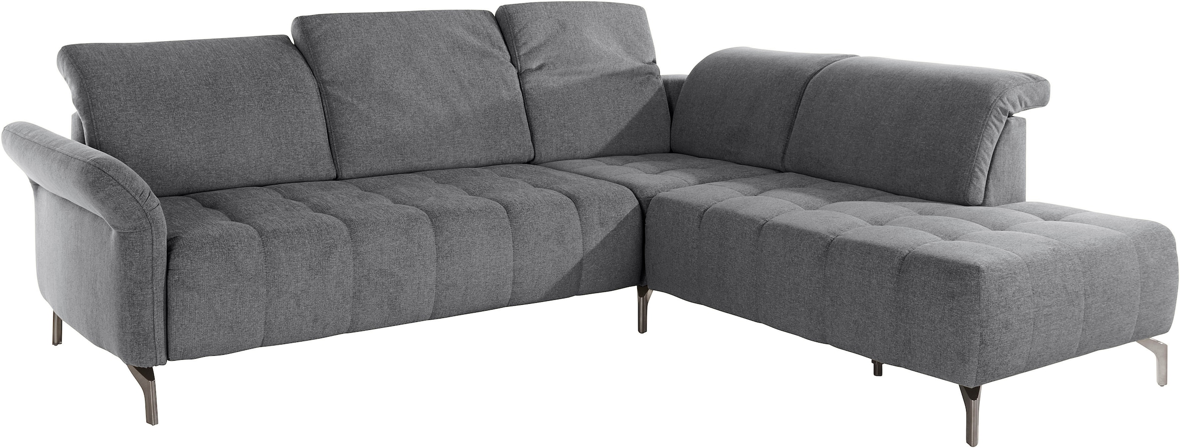 INOSIGN Ecksofa »Fresh L-Form«, Federkern, wahlweise Kopfteilverstellung und motorischer Vorziehsitz