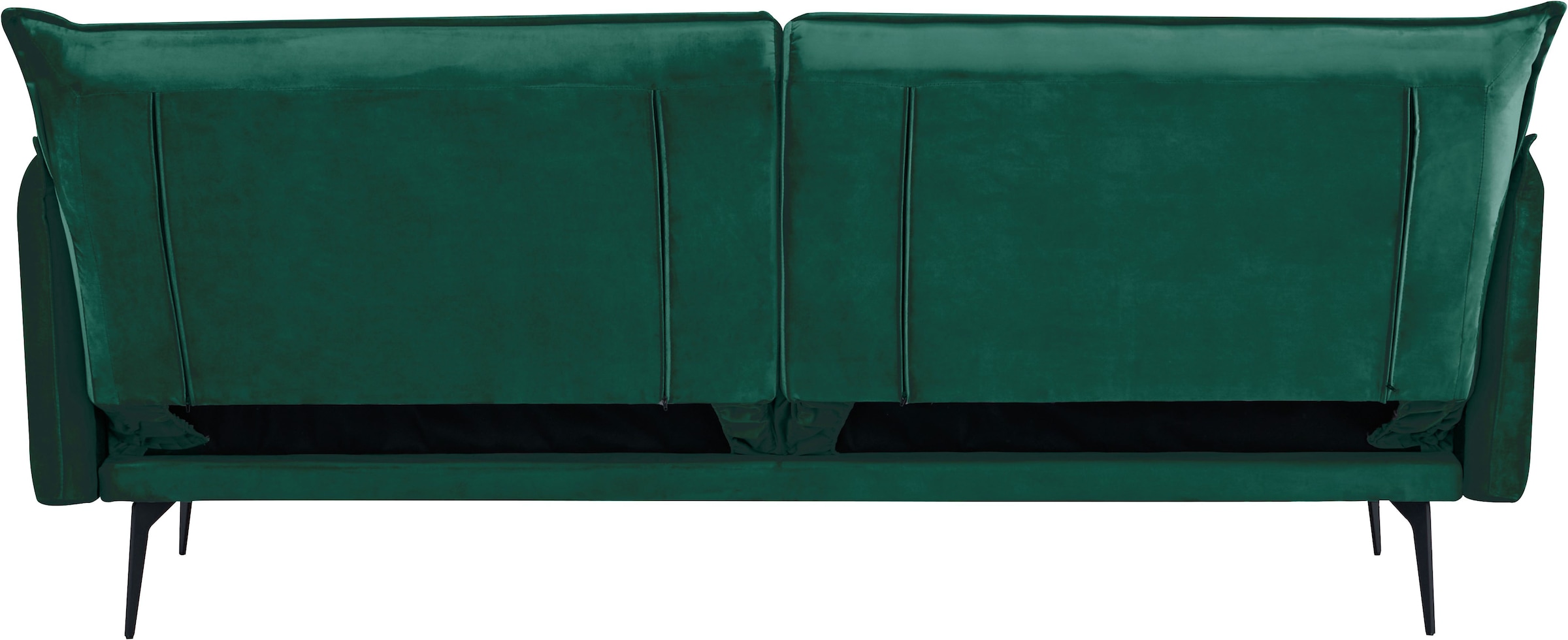 INOSIGN Schlafsofa »TULARE, 204 cm, klappbarer 3-Sitzer mit verstellbarer Rückenlehne,«, Schlaffunktion, Velvet-Samtvelours u. Webstoff