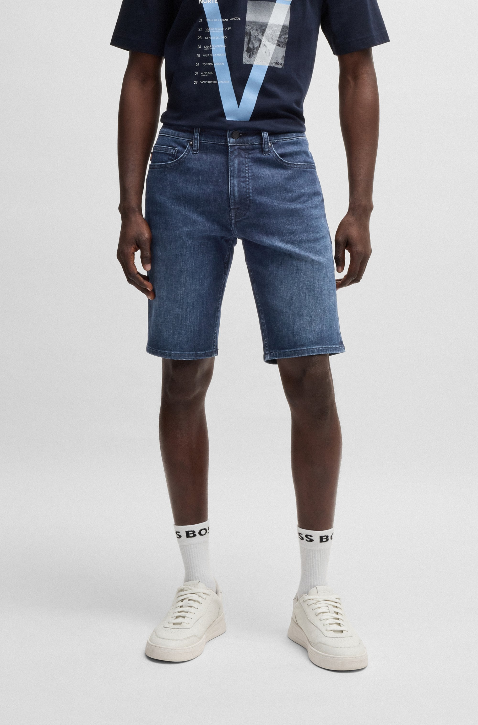 BOSS ORANGE Shorts "Delaware Shorts B", mit Lederbadge und Coinpocket günstig online kaufen