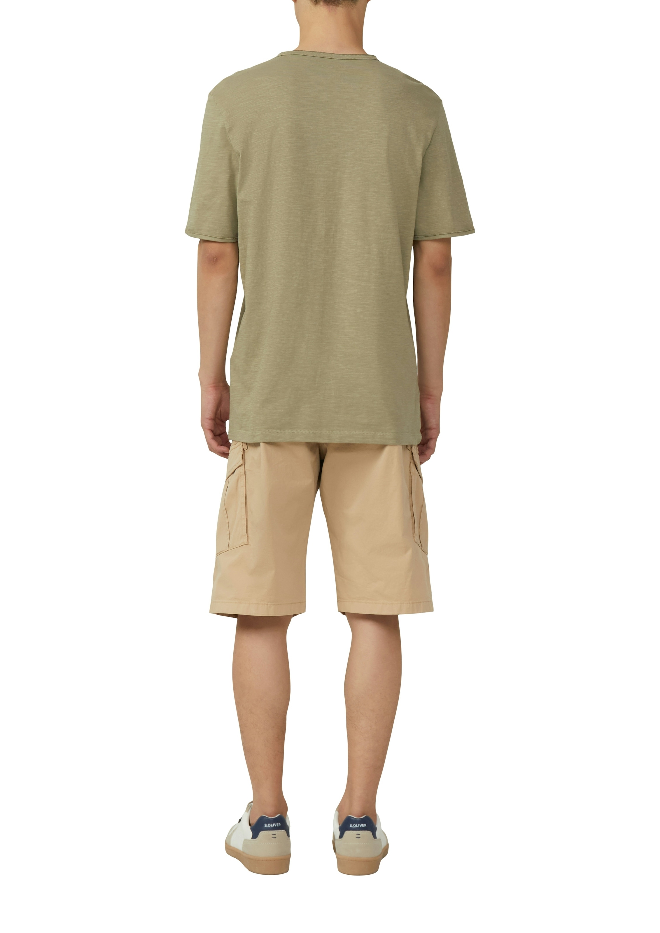 s.Oliver T-Shirt mit Brusttasche und offenen Kanten