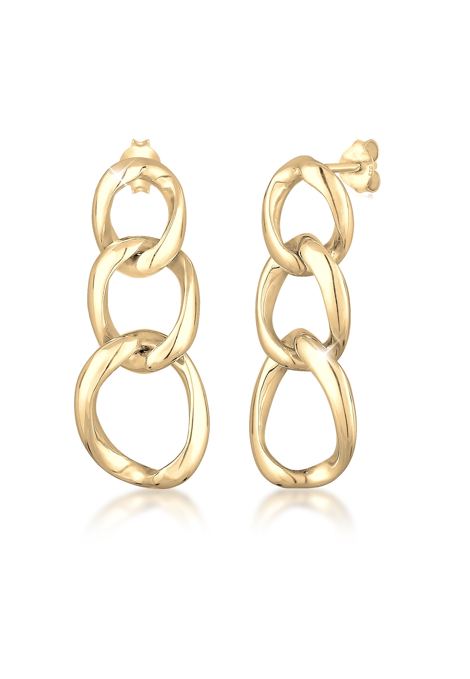 Elli Paar Ohrhänger »Ohrhänger Basic Blogger Chain Look 925 Silber«