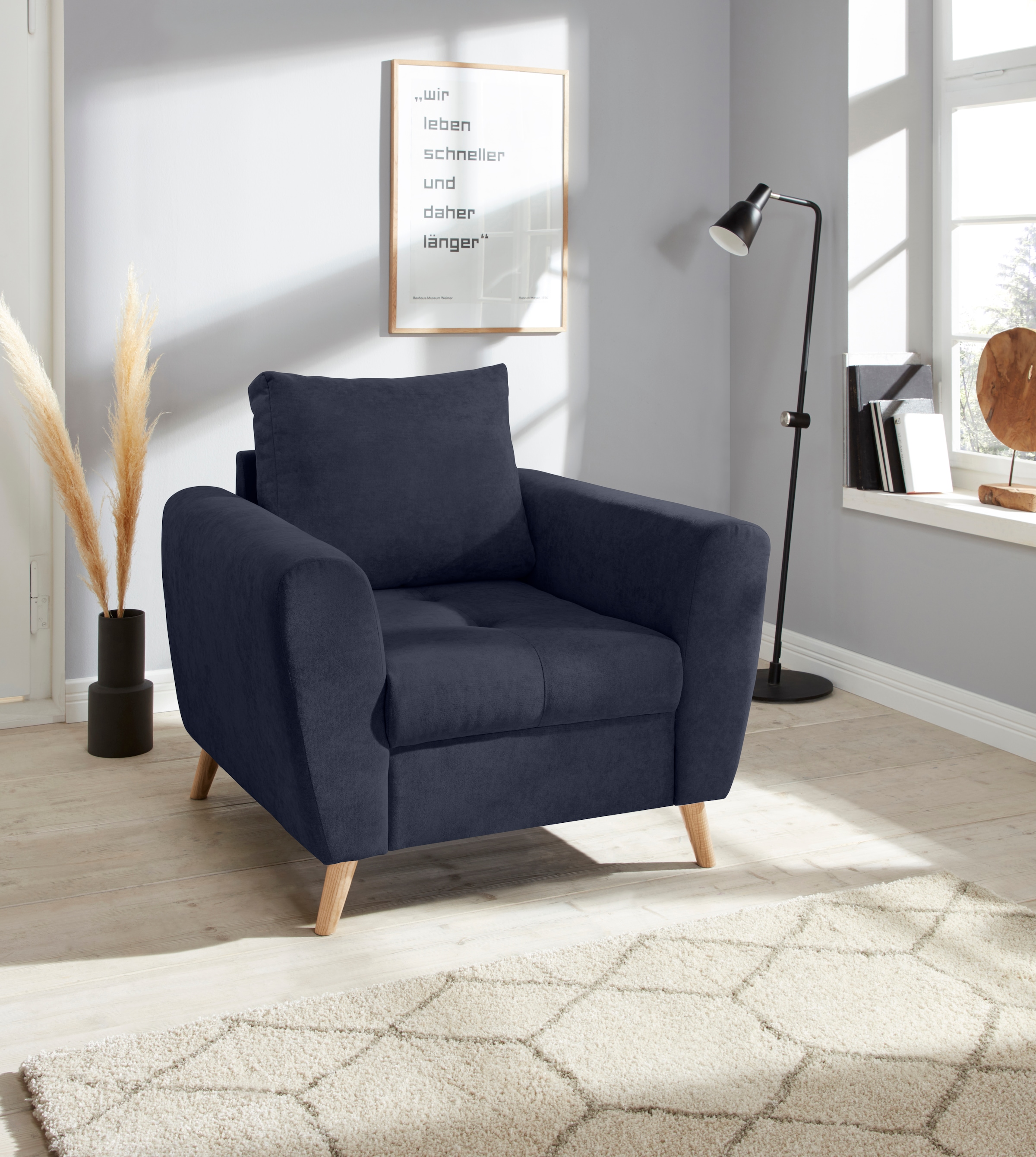Home affaire Sessel "Penelope Luxus", mit besonders hochwertiger Polsterung für bis zu 140 kg pro Sitzfläche