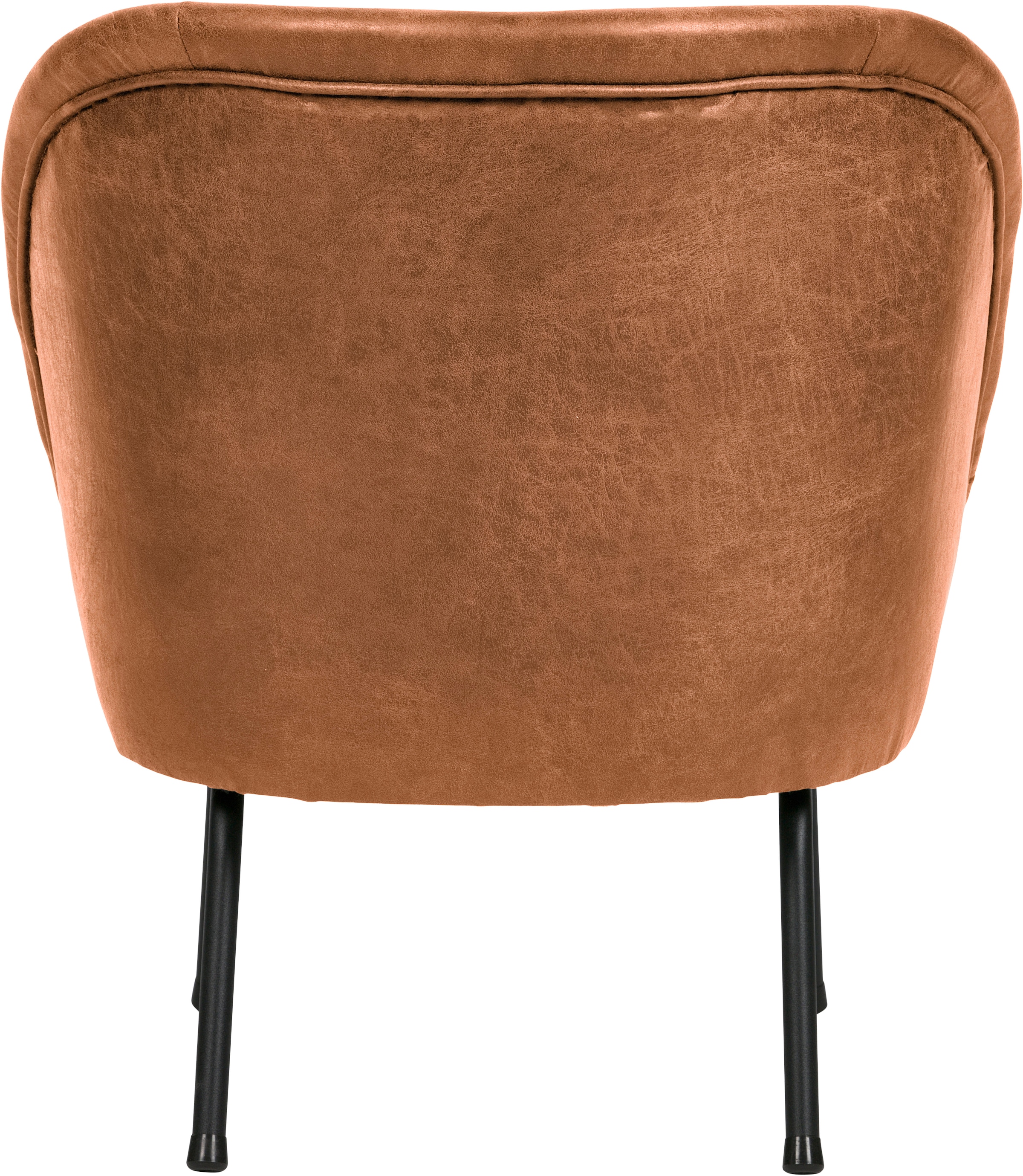 WOOOD Sessel »Vogue mit recyceltem Leder und Metallgestell B 57 x T 70 x H 69 cm« Hohe Verschleißfestigkeit, pulverbeschichtetes Metallgestell