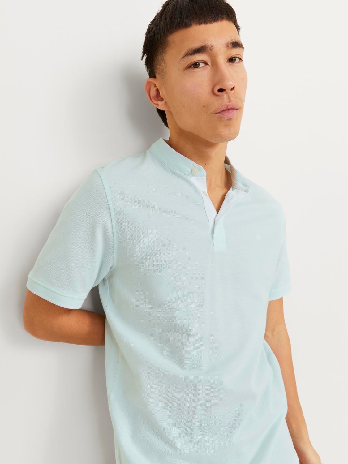 Jack & Jones Poloshirt "JJEPAULOS MAO POLO", mit Logo Stickerei günstig online kaufen