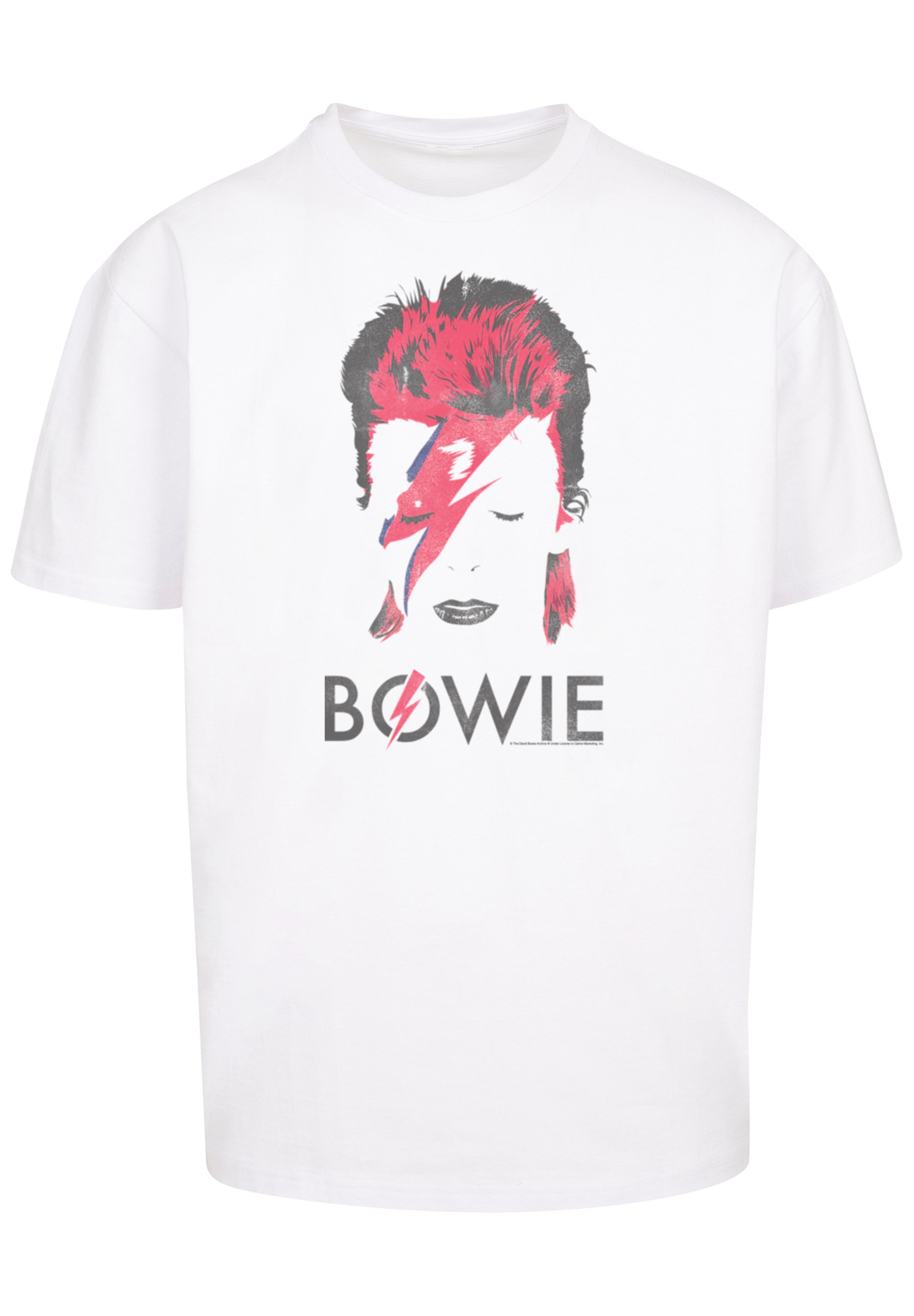 F4NT4STIC T-Shirt »David Bowie Aladdin Sane Distressed«, Print