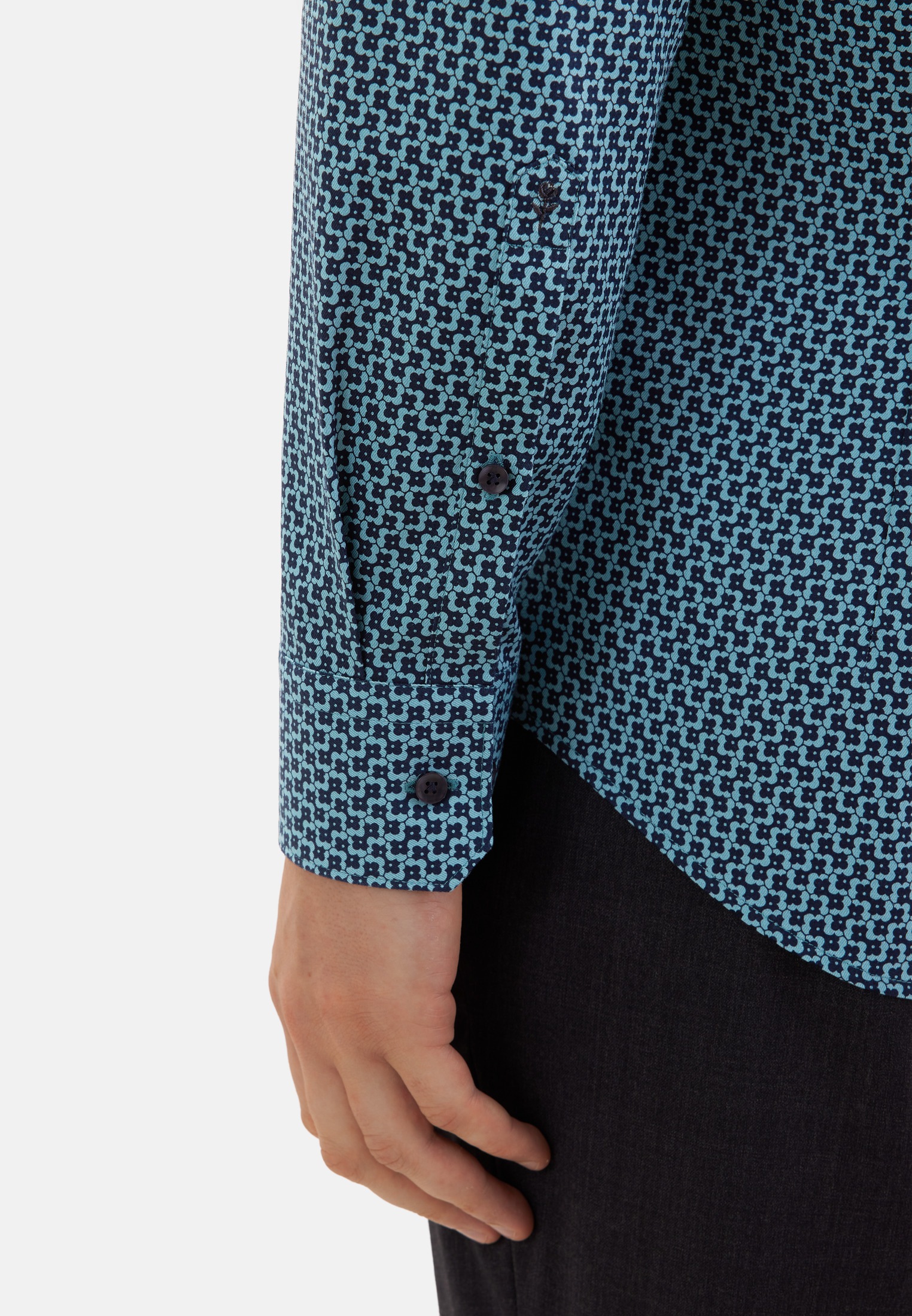 seidensticker Businesshemd »Schwarze Rose« Slim 1/1 Kentkragen Druck
