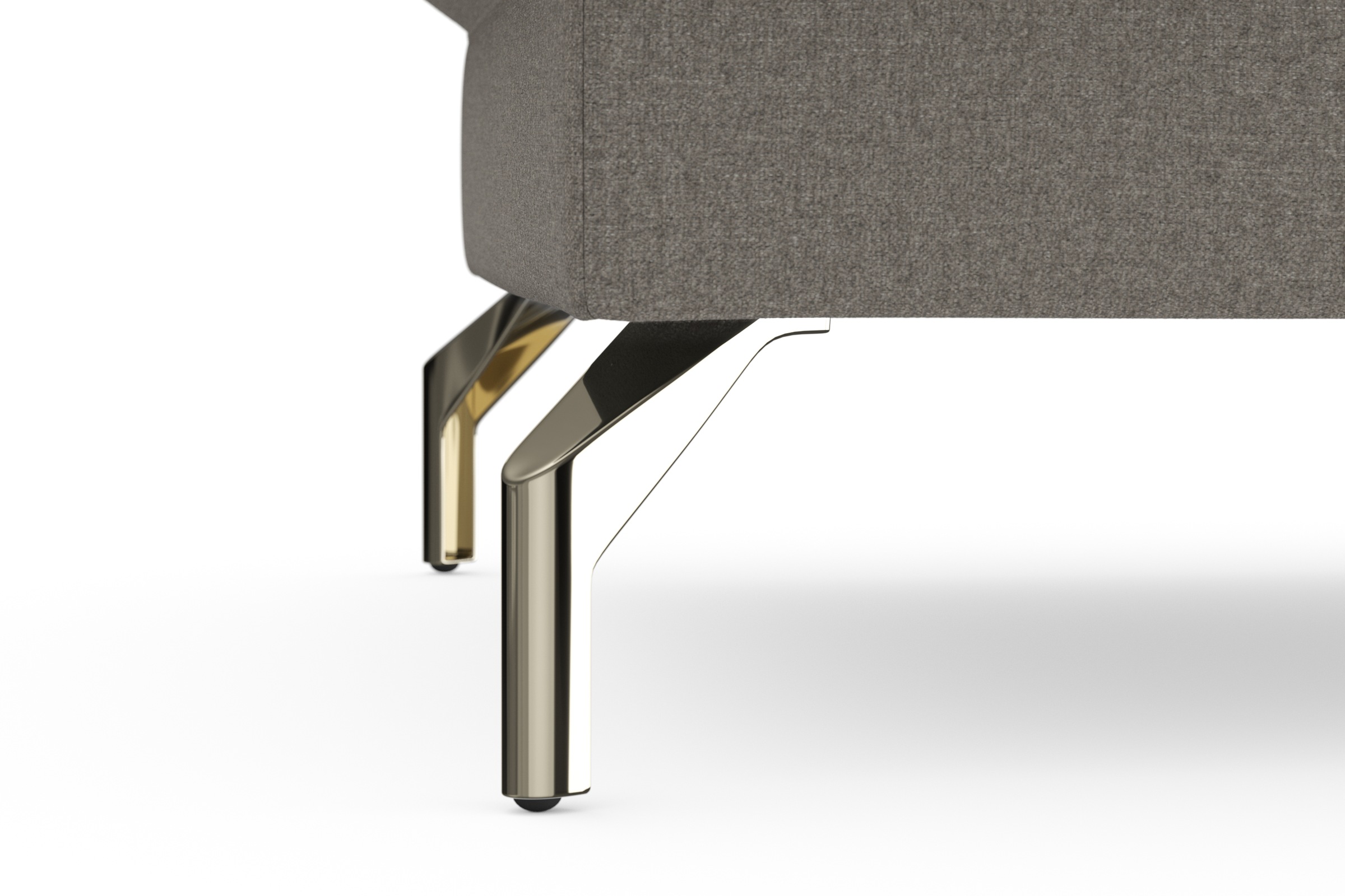 sit&more Hocker »Fashion«, inklusive Federkern, mit satinierten Nickelfüßen