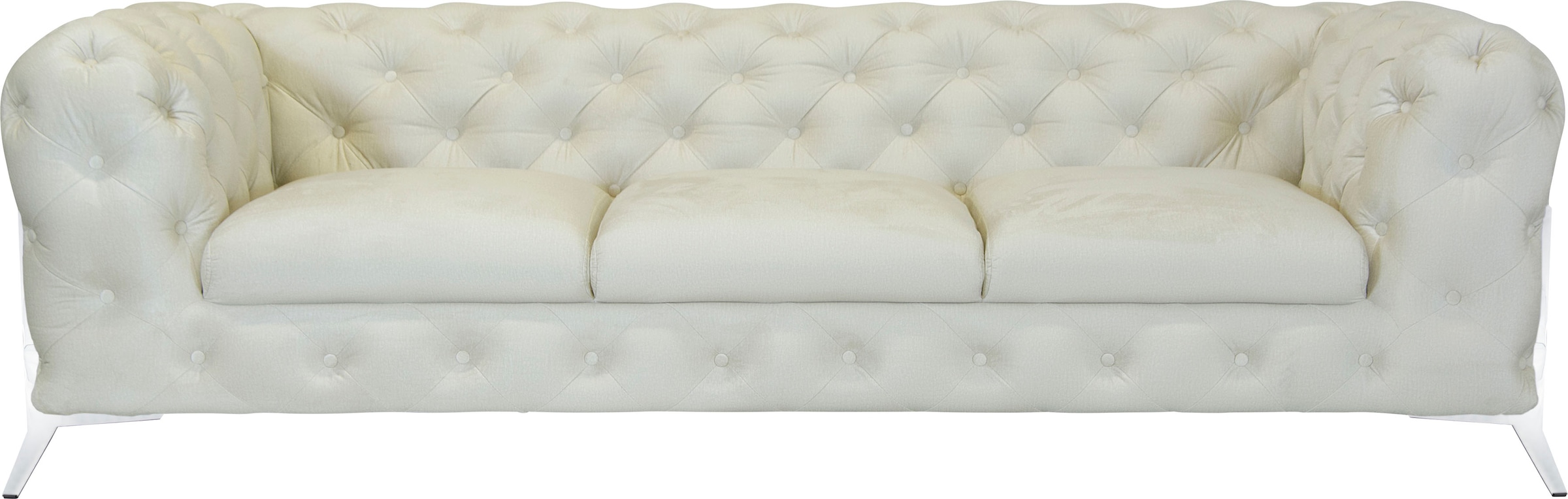 Leonique Chesterfield-Sofa "Amaury", aufwändige Knopfheftung, moderne Chesterfield Optik, Fußfarbe wählbar