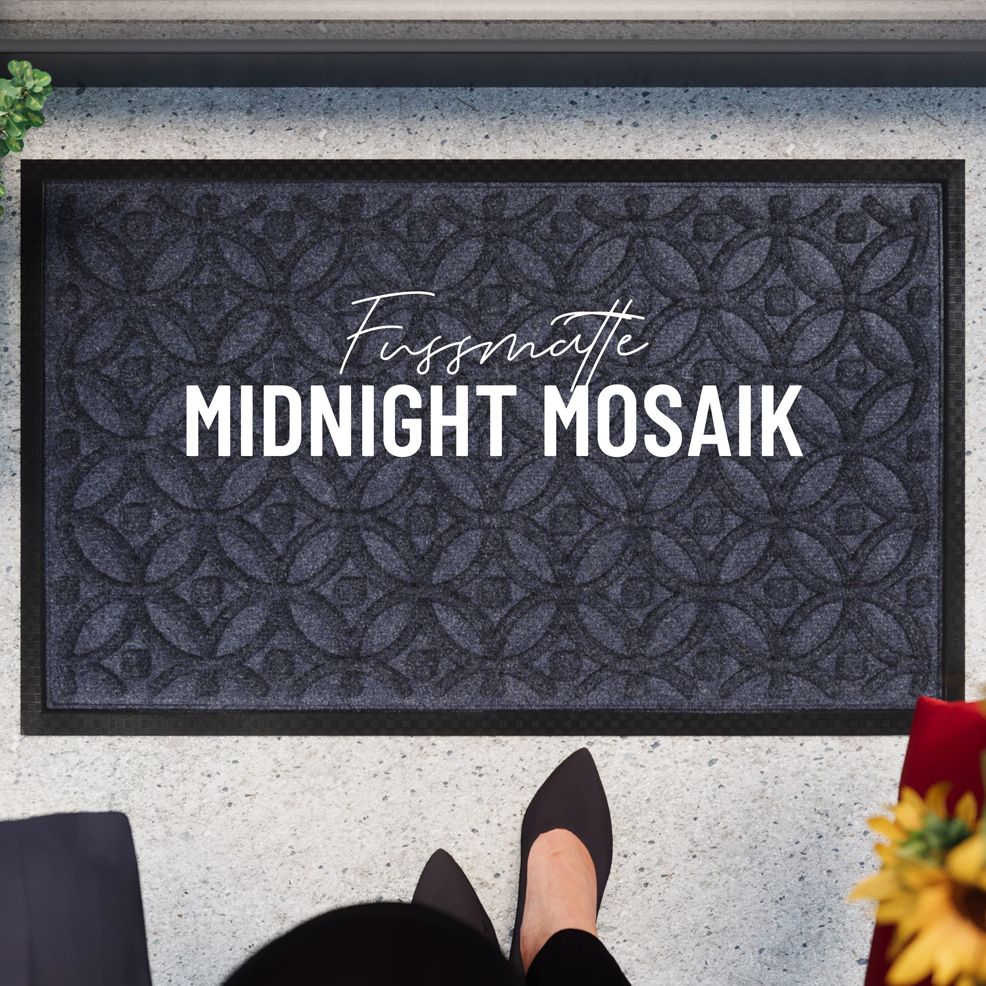 Wecon home Fußmatte "Midnight Mosaic" rechteckig 4 mm Höhe pflegeleicht, ru günstig online kaufen