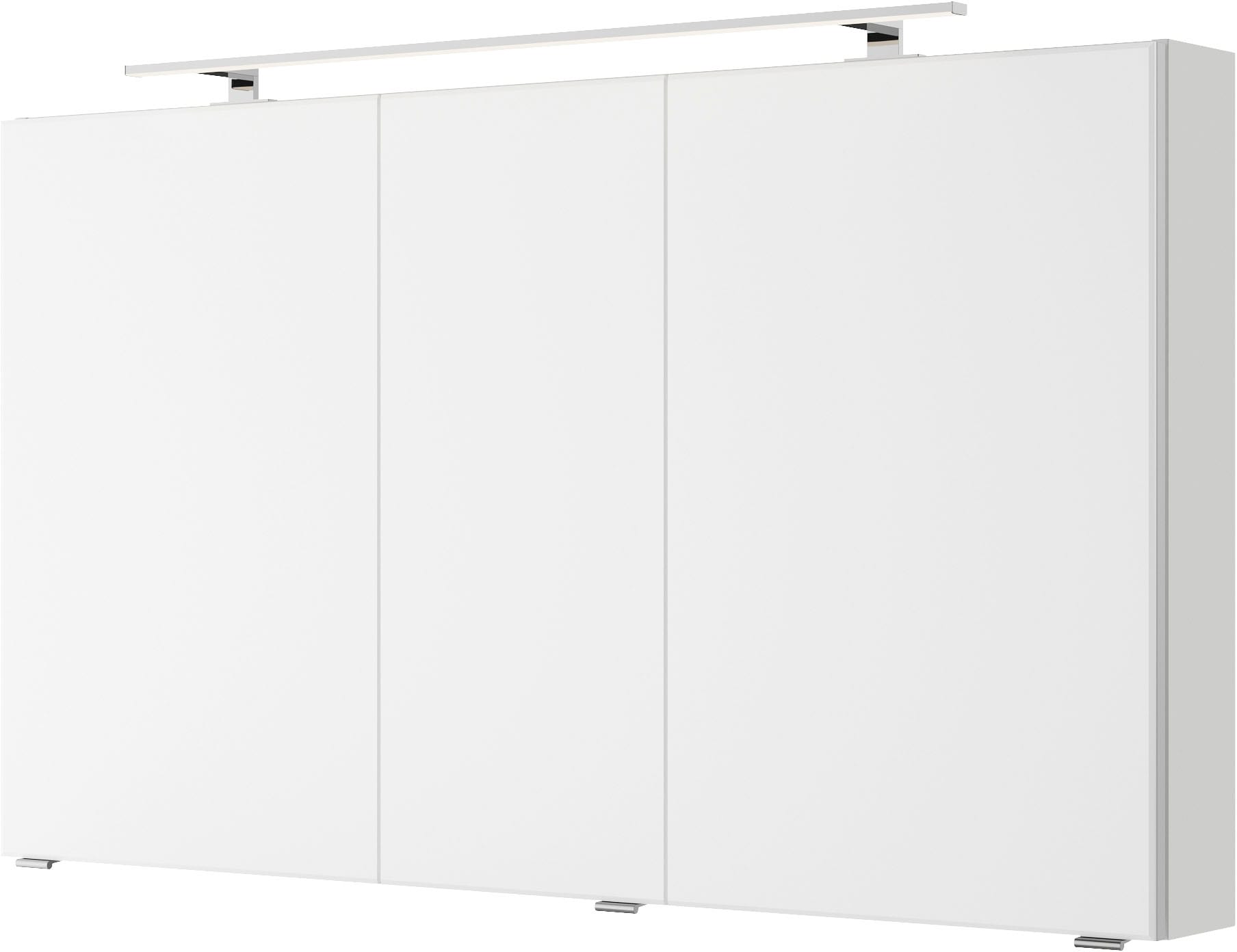 Saphir Badmöbel-Set »Serie 4035 2-teilig, Keramik-Doppelwaschtisch mit LED-Spiegelschrank«, (Set), Doppel-Waschplatz inkl Türdämpfer, 120 cm breit, 2 Schubladen, 3 Türen
