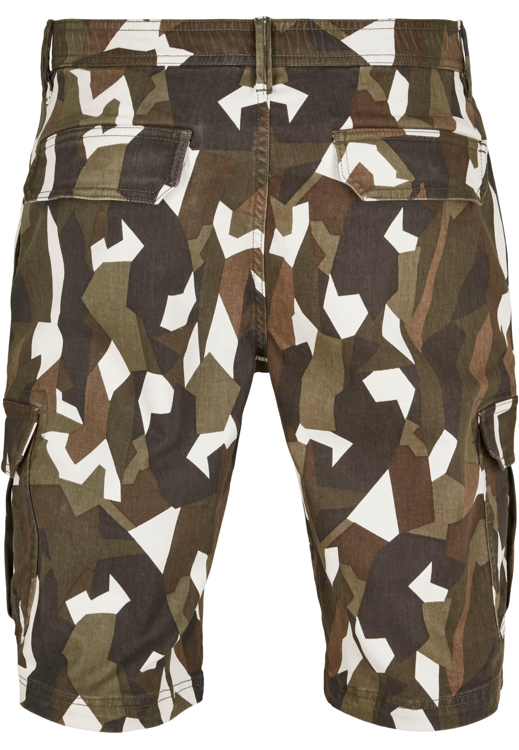 URBAN CLASSICS Stoffhose »Urban Classics Herren Geometric Camo Stretch Twill Cargo Shorts«, (1 tlg.)