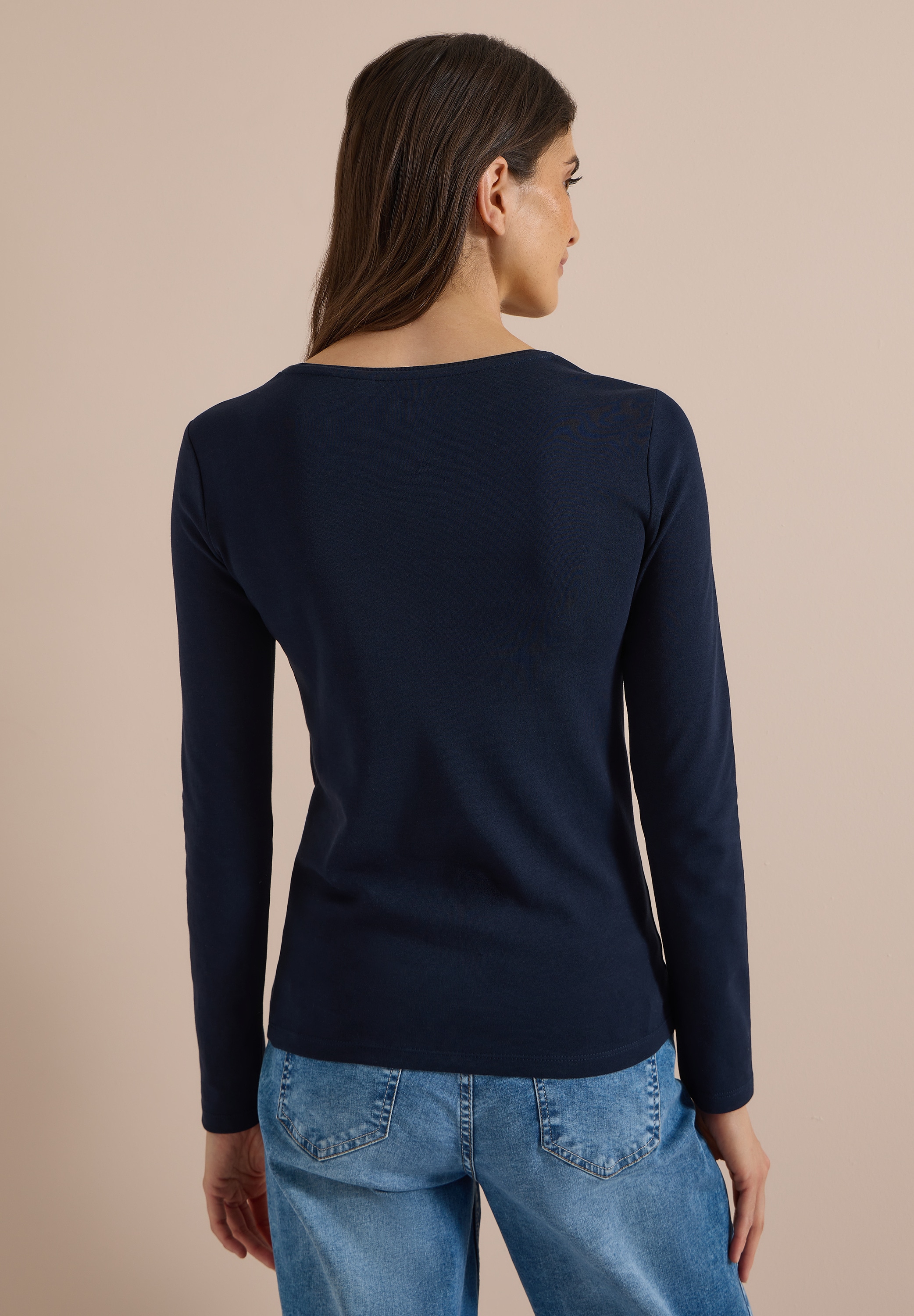 Cecil Langarmshirt aus reiner Baumwolle