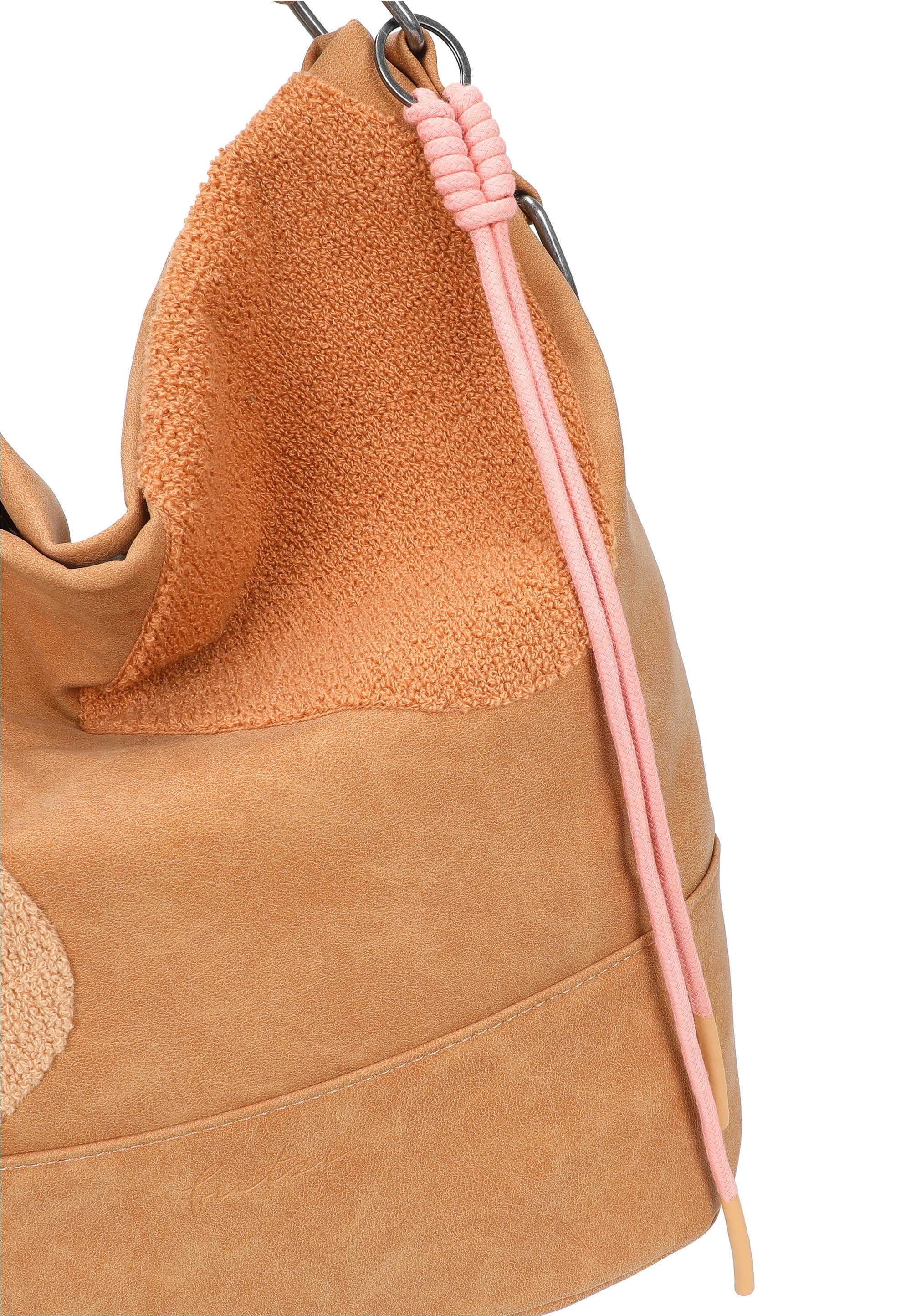 Fritzi aus Preußen Schultertasche »Olga Limited Happy Flocked Jive Soft Berry« mit moderner Flockung