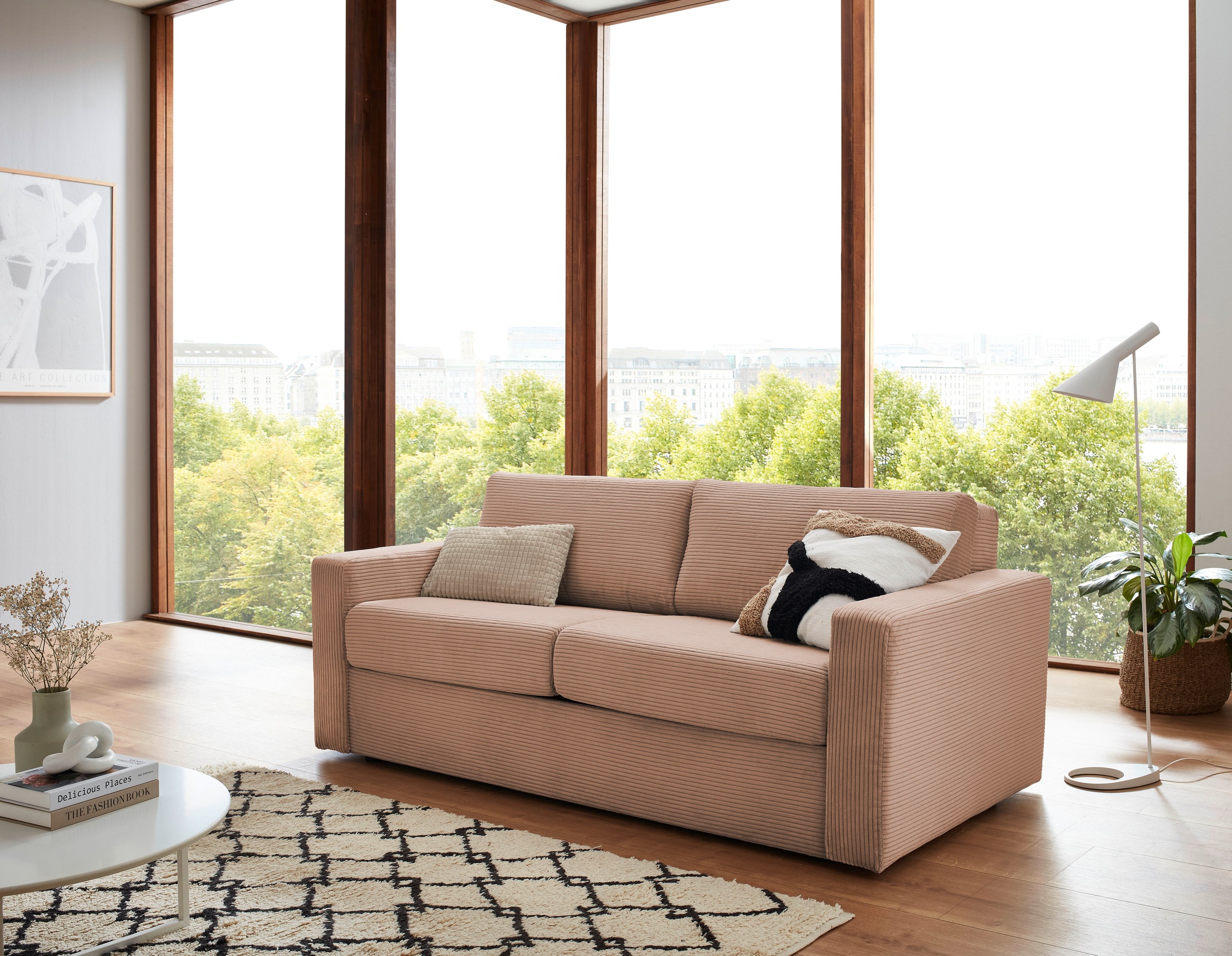 ATLANTIC home collection Schlafsofa "Rolando, B: 196 cm, Liegefl. 140x190 c günstig online kaufen
