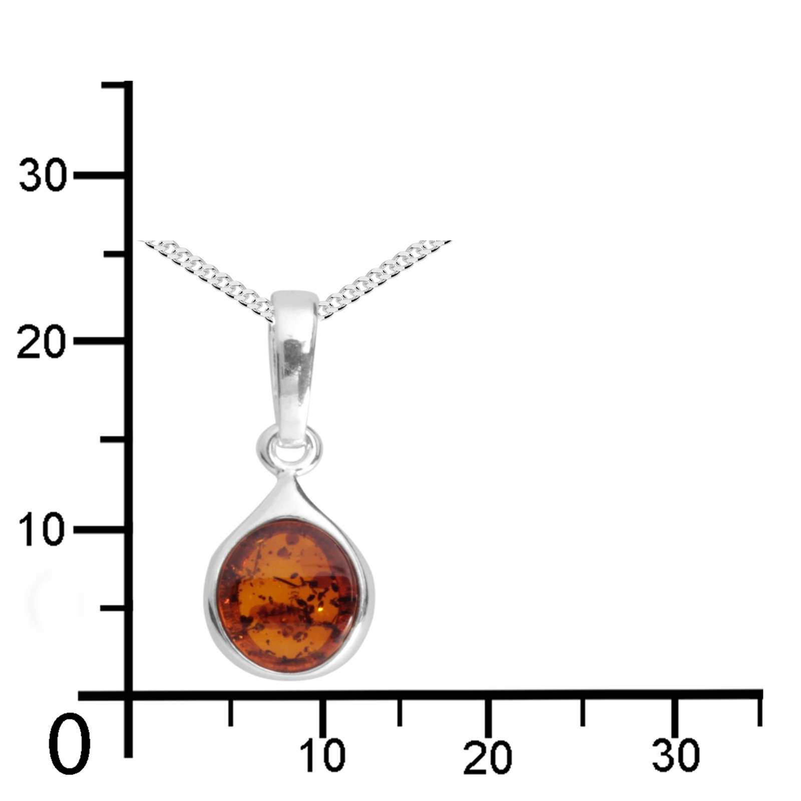 Ostsee-Schmuck Collier Canissa Argent 45cm 2