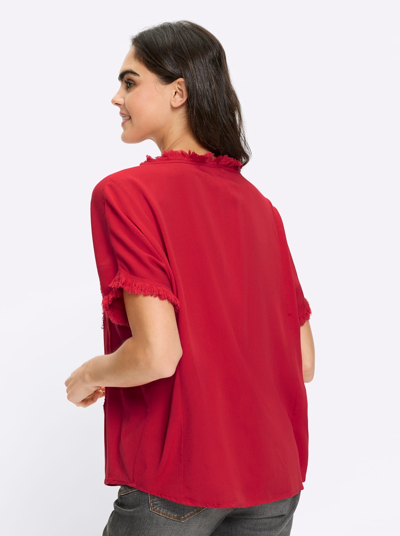 HEINE Short Sleeve Blouse Strawberry 46 2