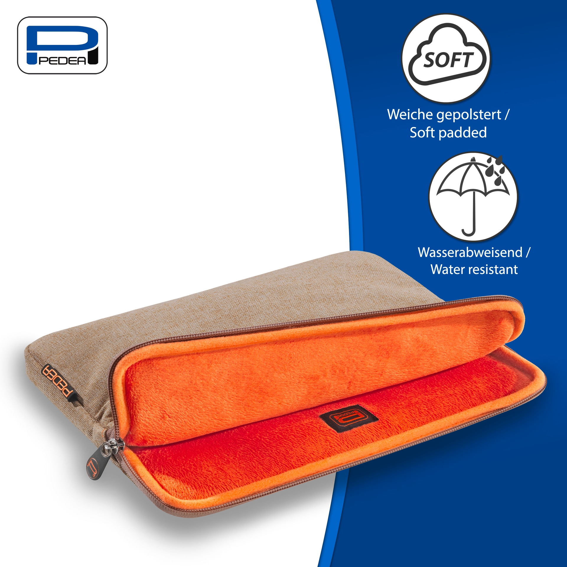 PEDEA Tablettasche »FASHION 25,7 cm (10,1 Zoll)«, fleeceartiges Innenfutter