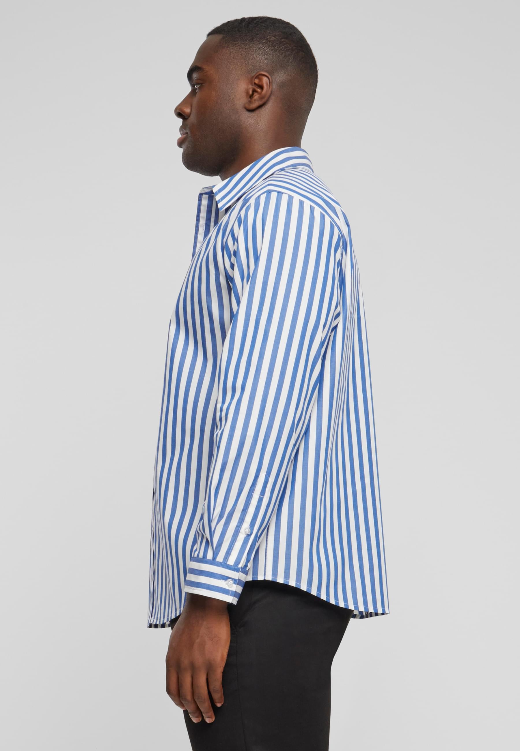 URBAN CLASSICS Langarmhemd »Urban Classics Herren Striped Summer Shirt«, (1 tlg.)