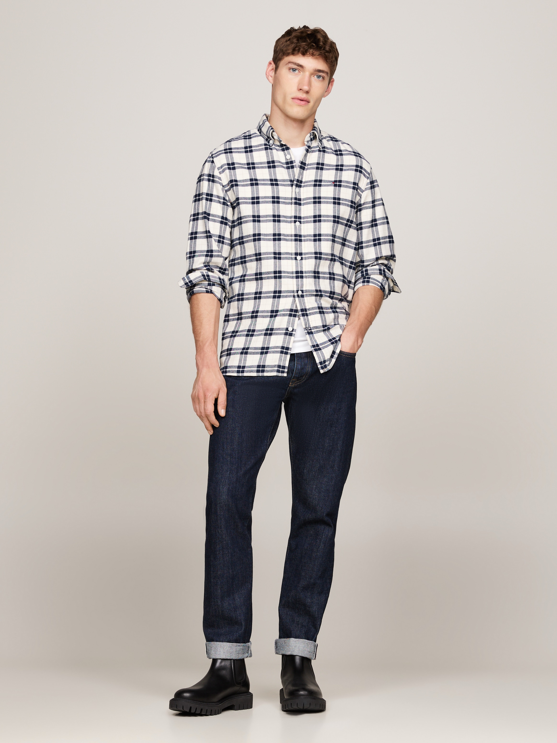 Tommy Hilfiger Langarmhemd »BRUSHED EASY CHECK RF SHIRT«, mehrfarbig kariert