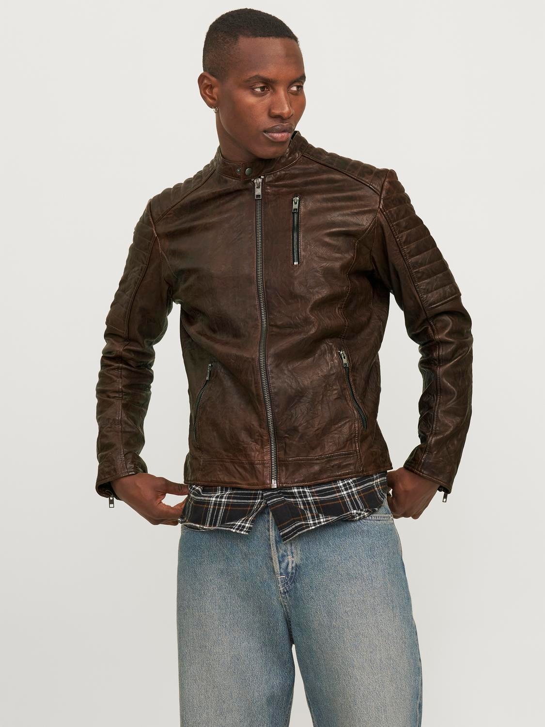 Jack & Jones Lederjacke "JJERICHARD LEATHER JACKET NOOS"